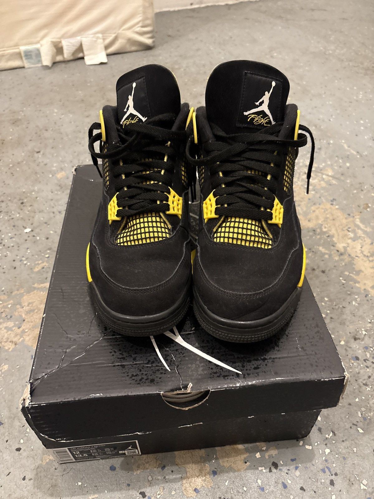 Jordan Brand Yellow Thunder 4s Size US 12 / EU 45 - 3 Thumbnail