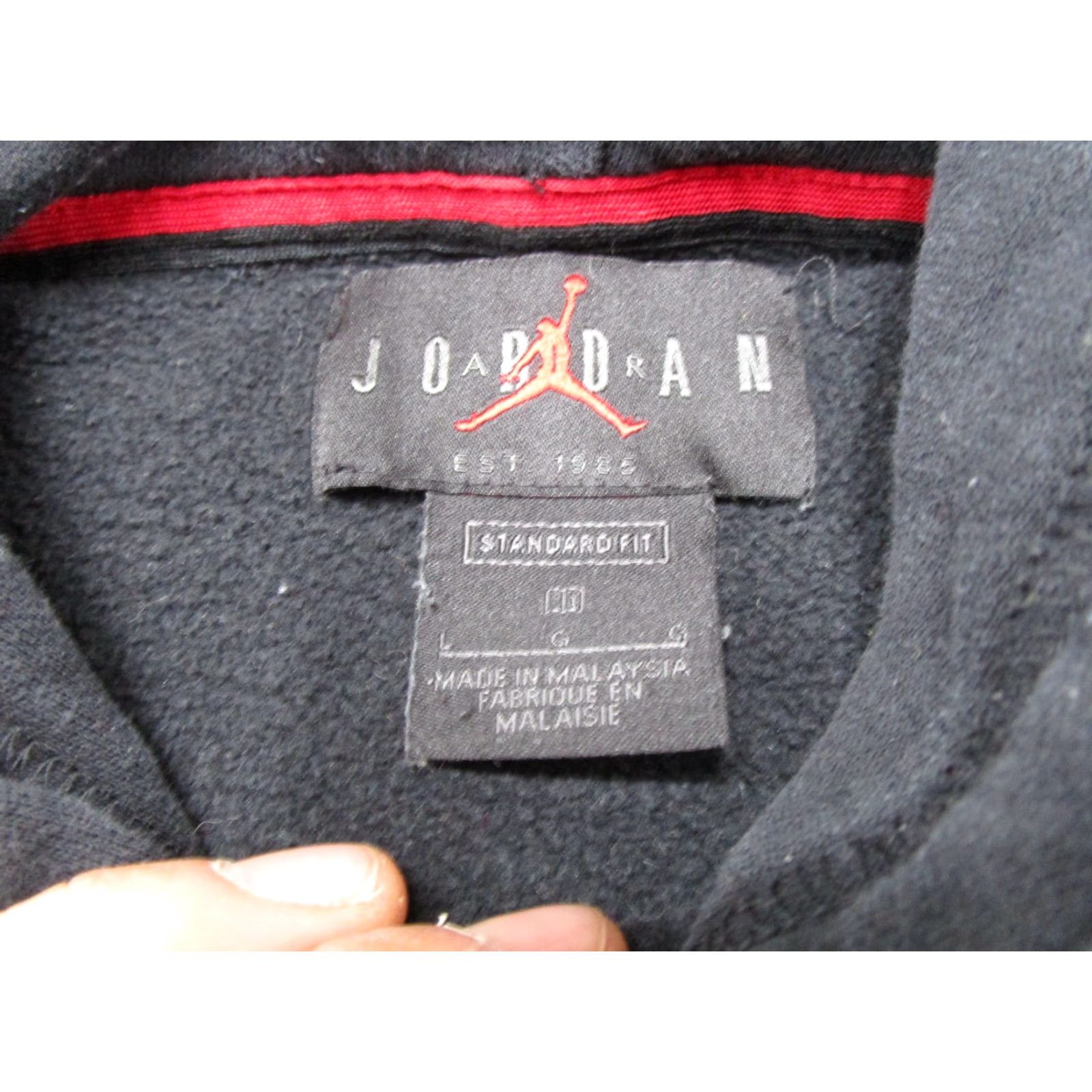 Nike Nike Hooded Sweatshirt Mens CK6684 SZ L Jumpman Basketball Michael Jordan Geometric Black Crew Neck Fleece Cotton Sweatshirt Pullover Size US L / EU 52-54 / 3 - 3 Thumbnail