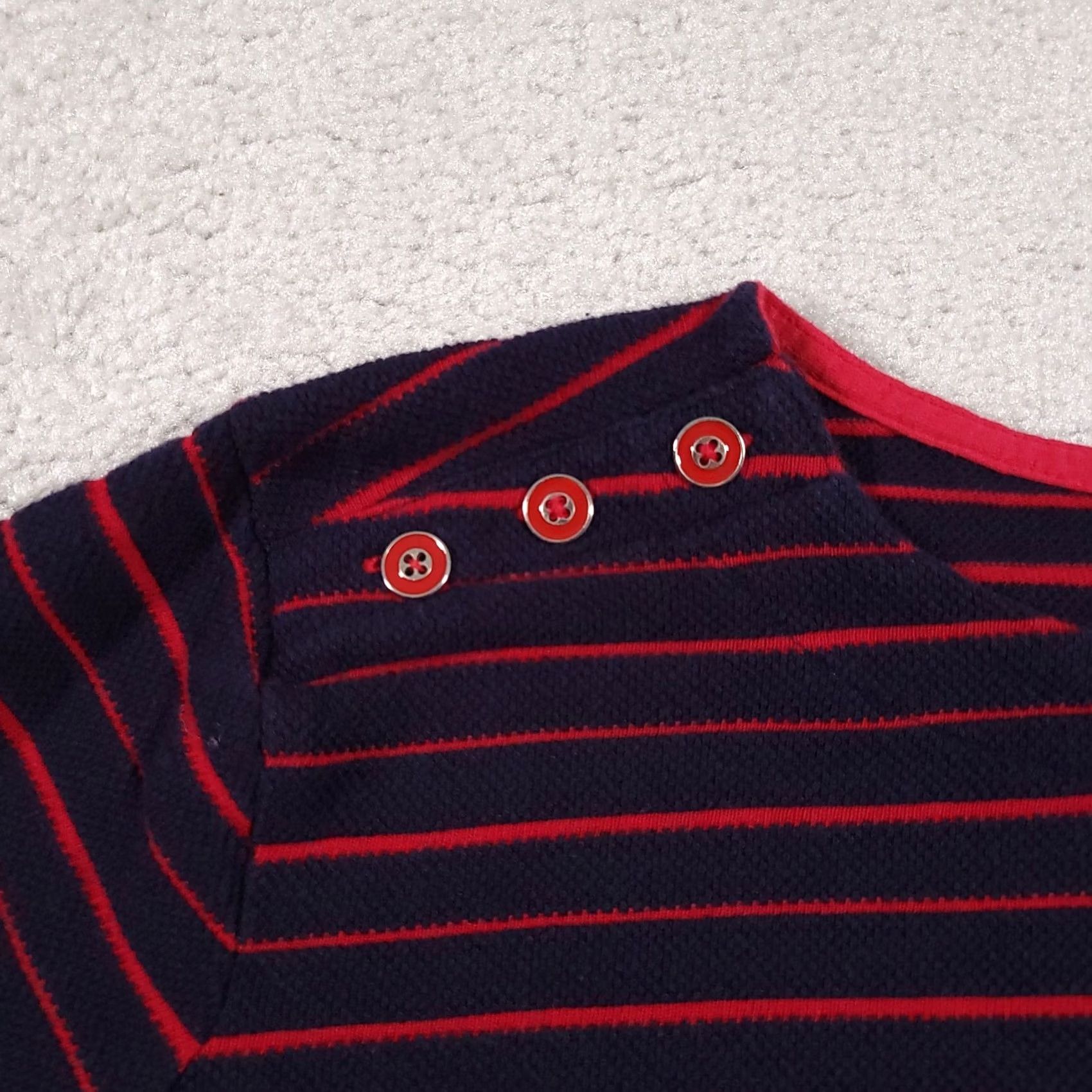 Croft & Barrow VINTAGE Croft & Barrow Sweater Women's 2X Plus Navy Blue Red Striped Heavyweight Casual Size XXL / US 16-18 / IT 52-54 - 4 Thumbnail