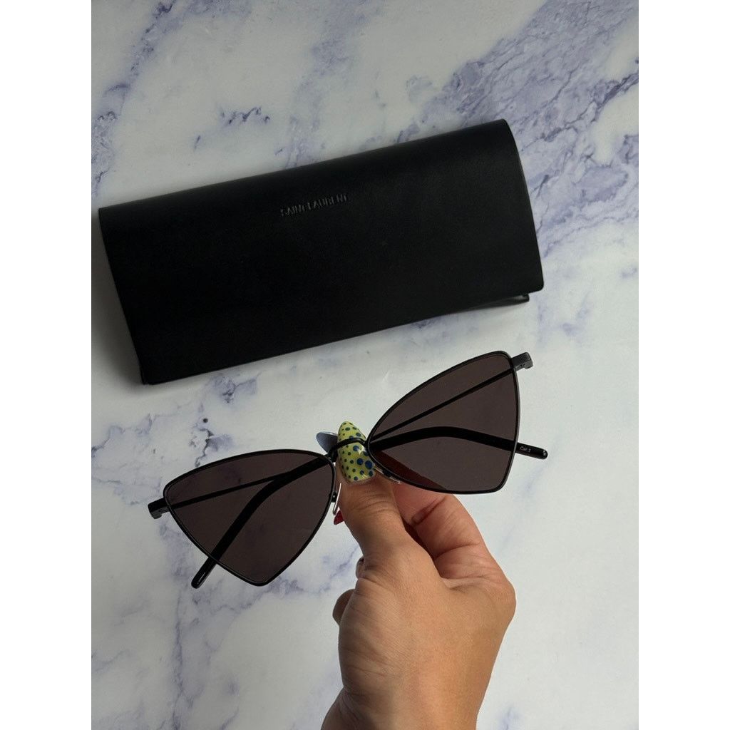 Saint Laurent Paris NEW Saint Laurent SL303 Jerry Sunglasses in Black Size ONE SIZE - 3 Thumbnail