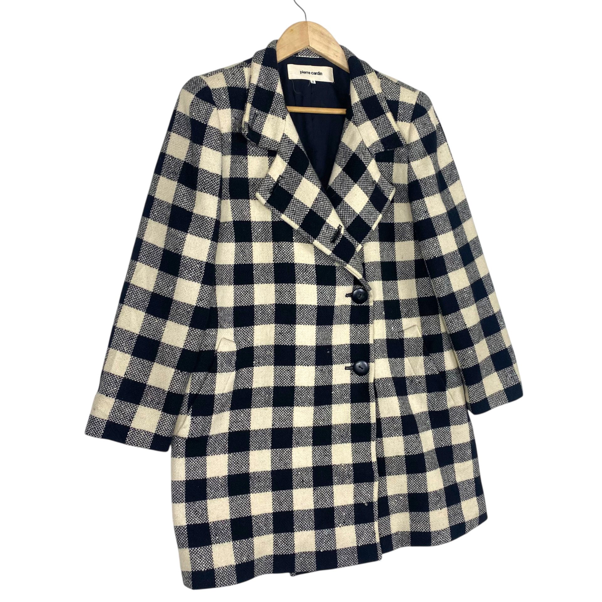 Pierre Cardin 💥 90s PIERRE CARDIN PLAID WOOL JACKET Size M / US 6-8 / IT 42-44 - 2 Thumbnail