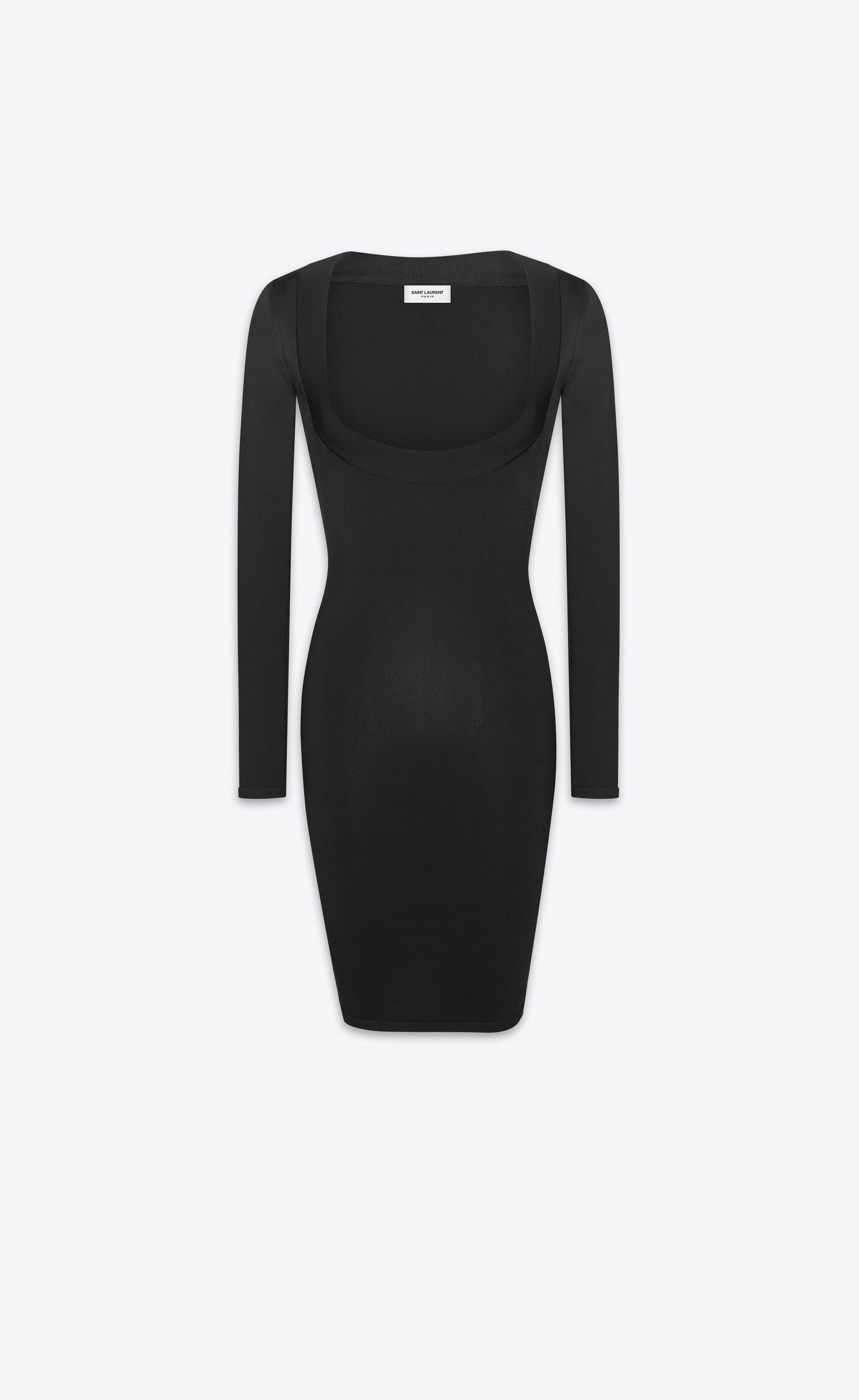Saint Laurent Paris o1y0126 Mini Dress in Black Size S / US 4 / IT 40 - 1 Thumbnail
