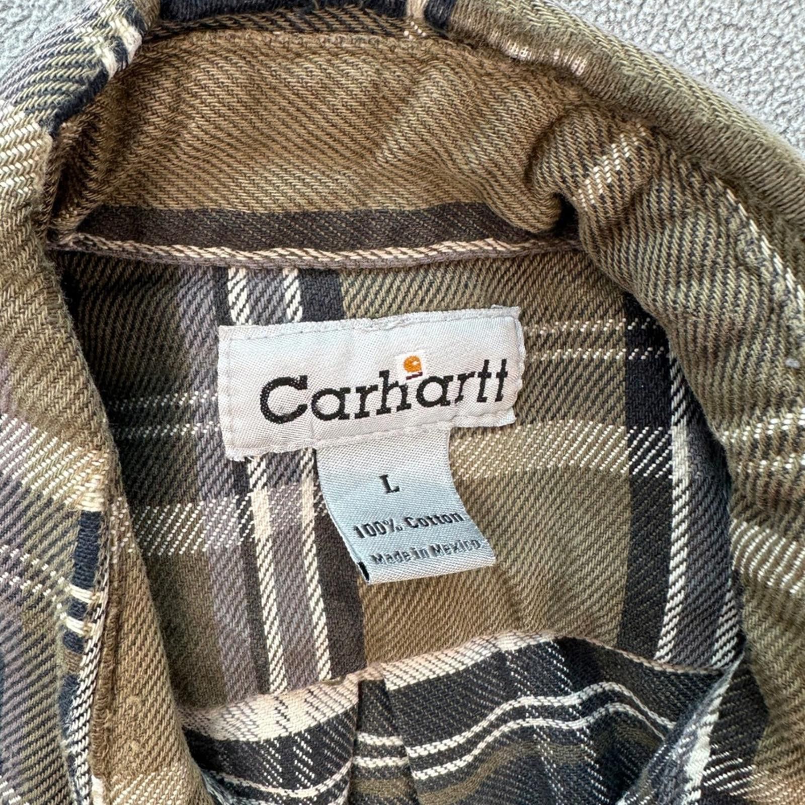 Carhartt Carhartt Men's Plaid Flannel Shirt L Long Sleeve Button Up Size US L / EU 52-54 / 3 - 4 Thumbnail