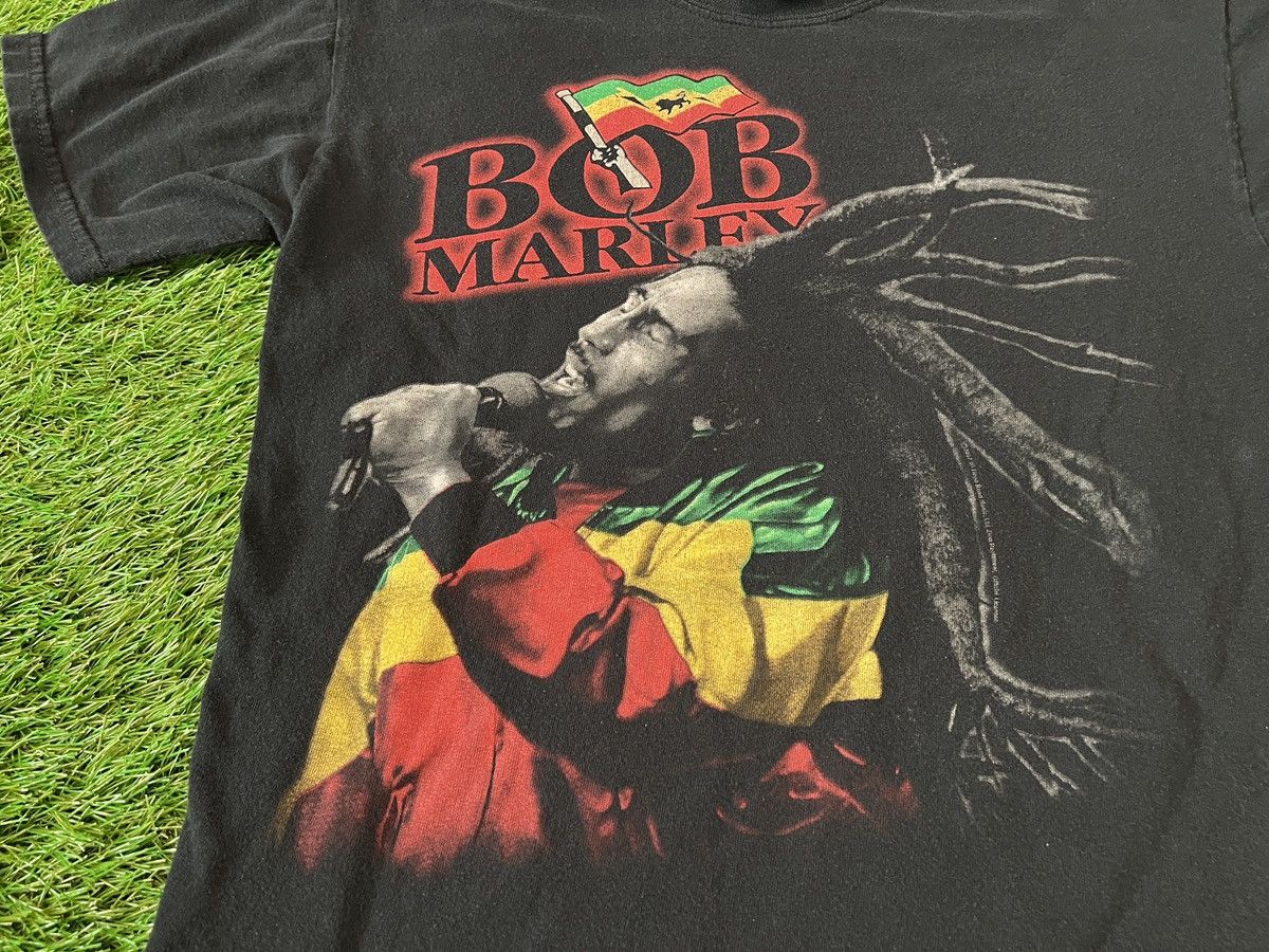 Vintage × Zion Rootswear Vintage Y2K Bob Marley AOP RAP Tee T Shirt Faded Black Zion Size US M / EU 48-50 / 2 - 2 Thumbnail