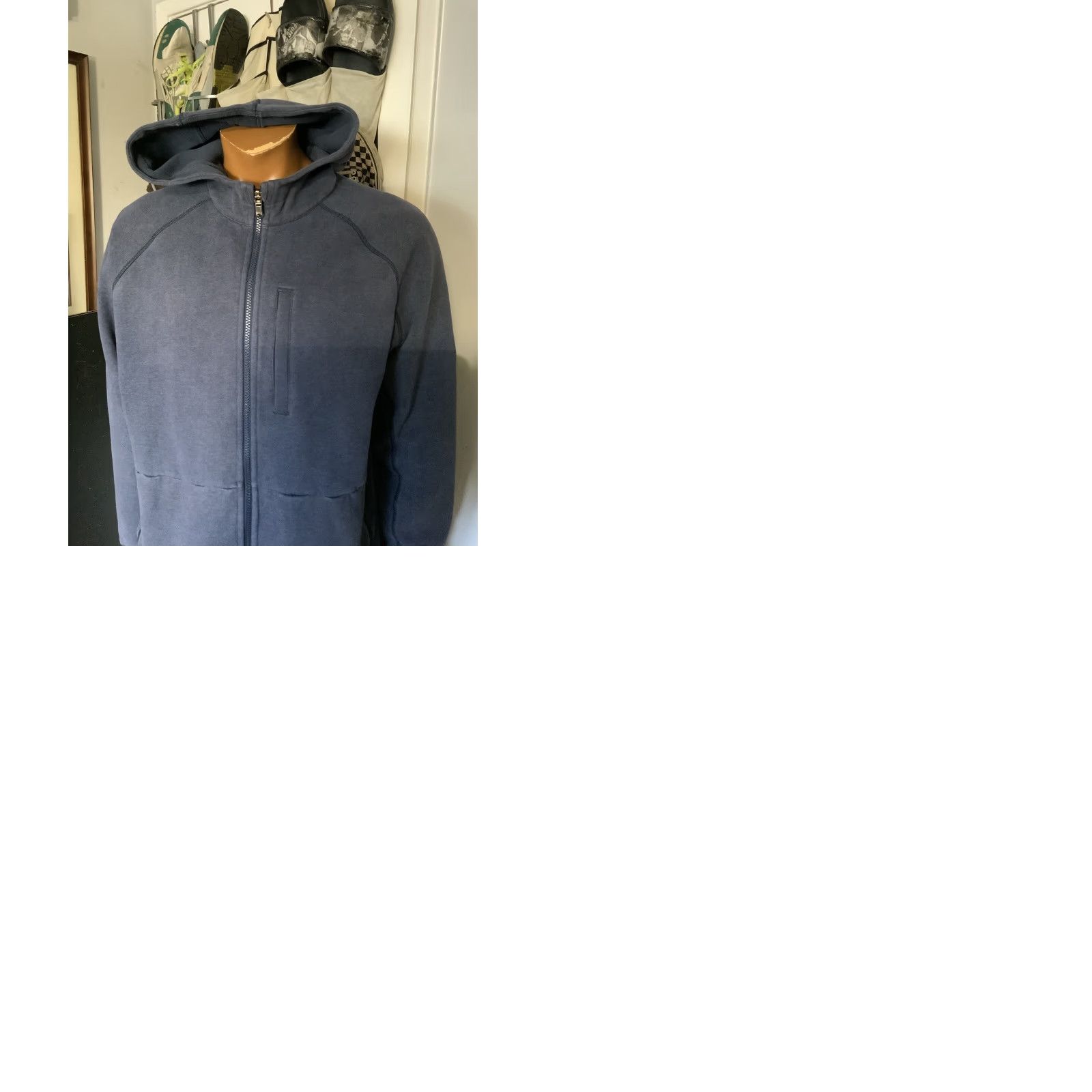 Lululemon Lululemon Athletica Core Navy Blue Thick Warm Ribbed Training Zip Hoodie XL Men Blue Full Zip Mens Size US XL / EU 56 / 4 - 9 Thumbnail