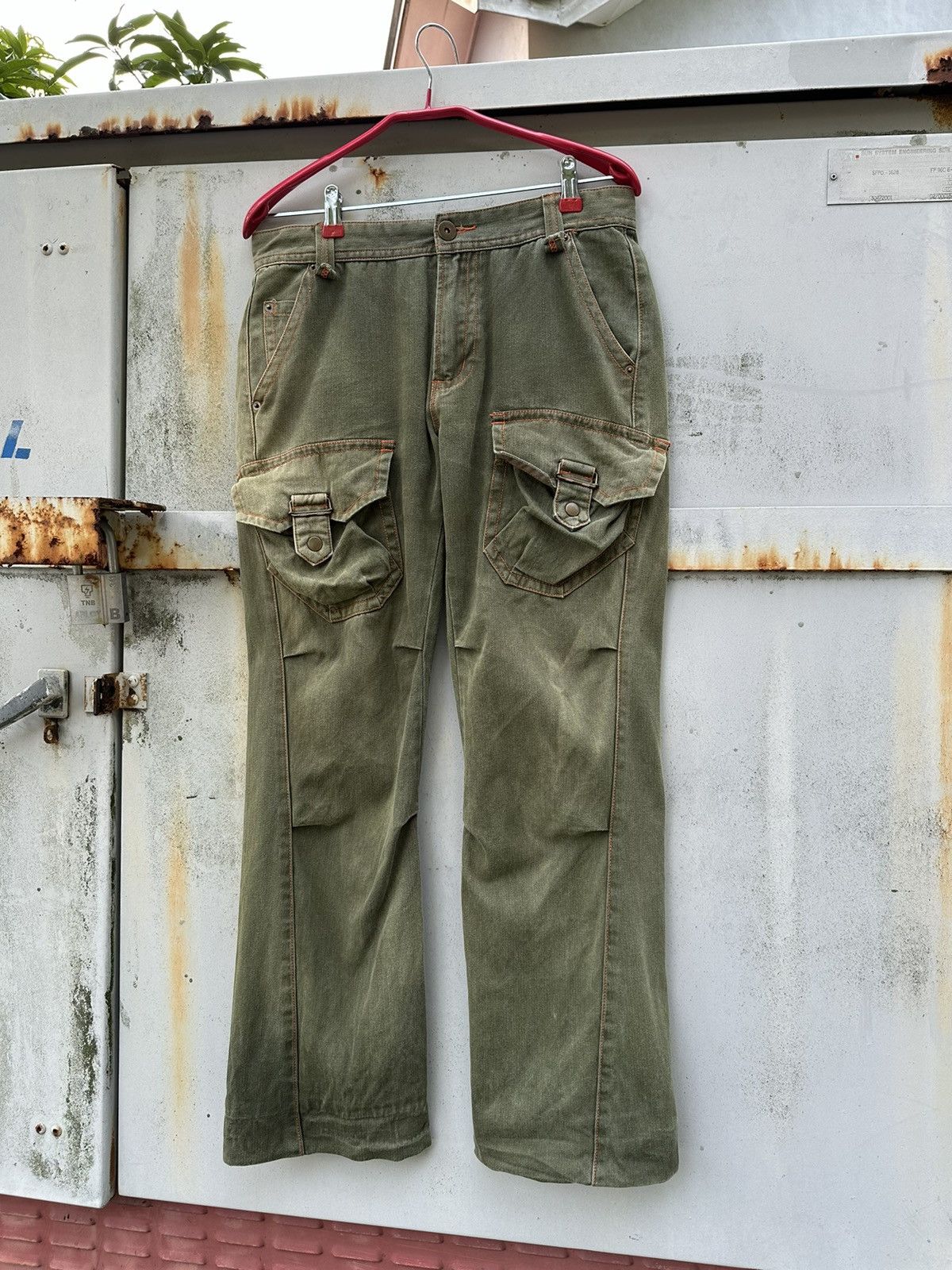 Vintage 👹Vintage Faded Garments Mens Cargo Pants Size US 30 / EU 46 - 1 Thumbnail