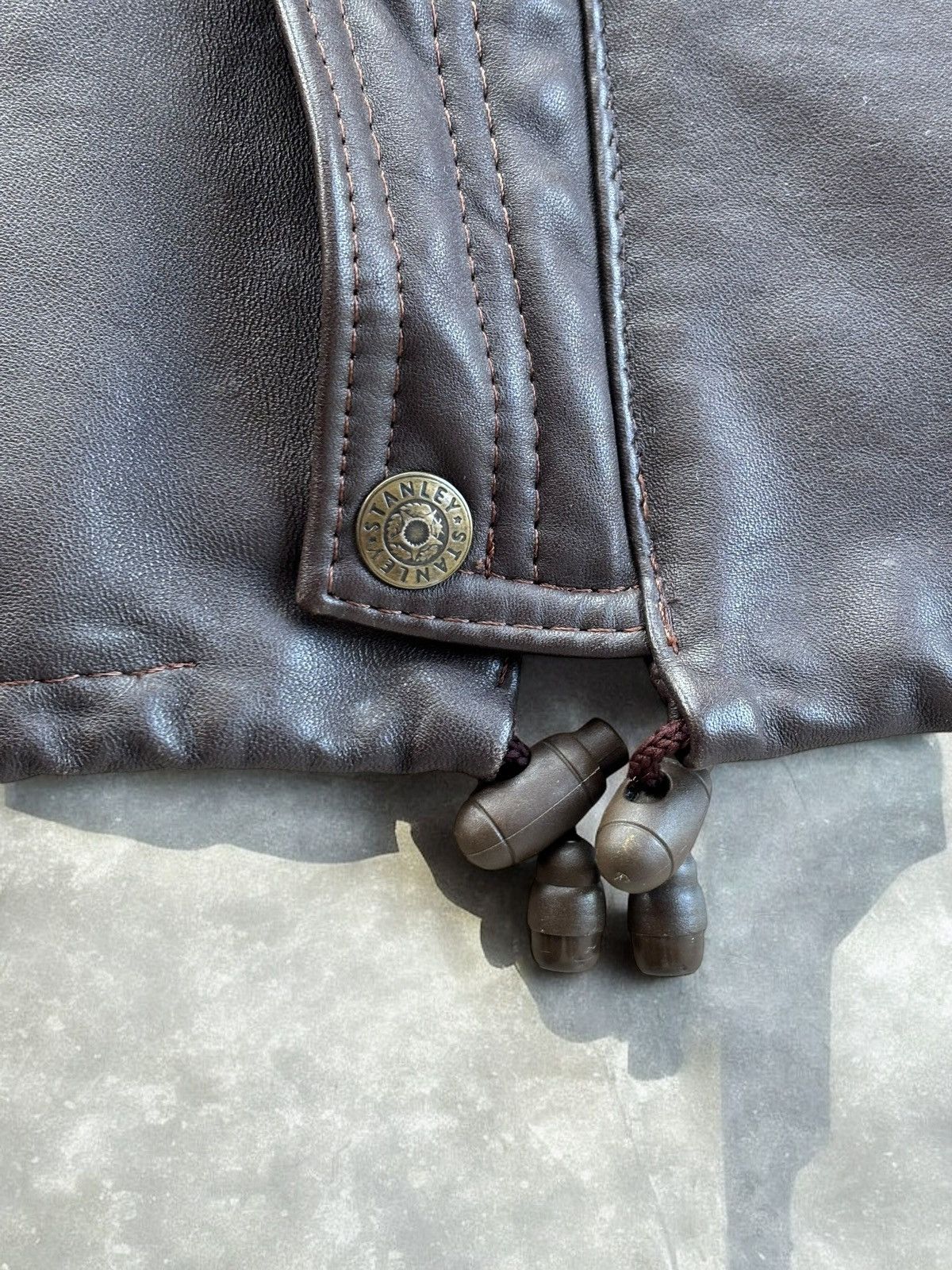 Japanese Brand × Leather × Vintage Vintage Zipper Up Leather Jacket vintage y2k 90’ Size US L / EU 52-54 / 3 - 8 Thumbnail