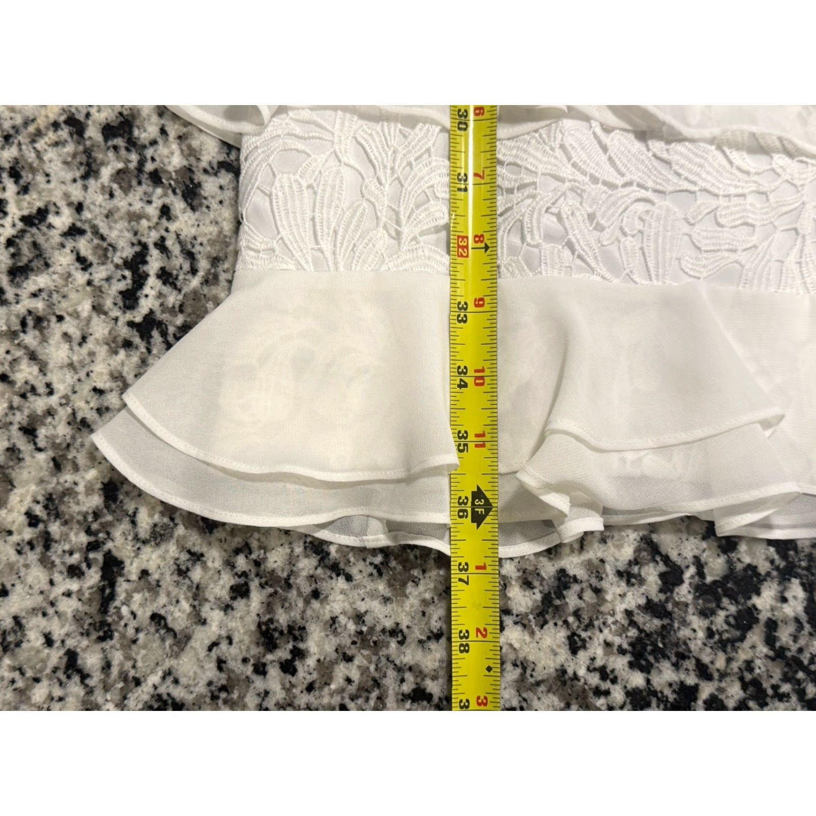 Lilly Pulitzer Lilly Pulitzer Dress Olive White Women's 10 Lace Ruffle Sleeveless Mini Size L / US 10 / IT 46 - 2 Thumbnail