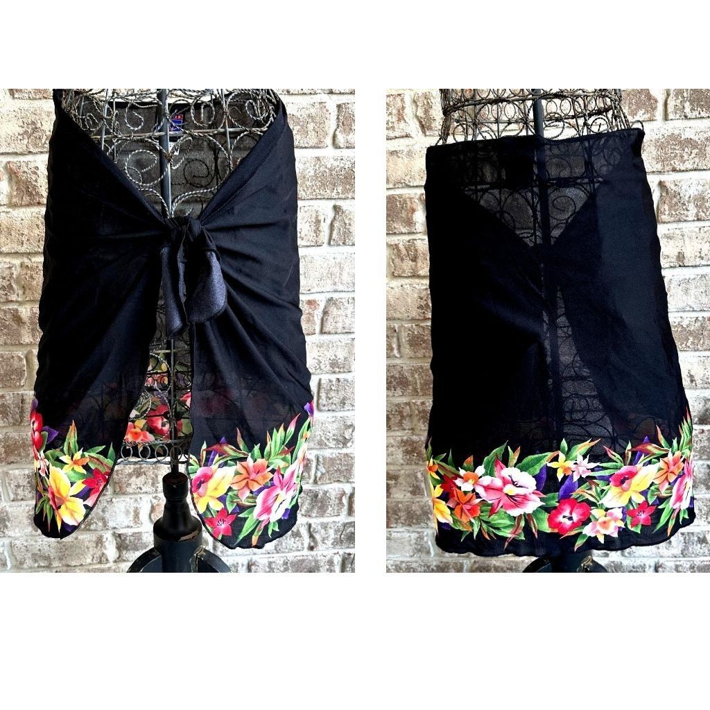 Jantzen × Vintage Vintage Jantzen Swimsuit Cover Up Wrap Skirt One Size USA Bl Size 35" - 1 Thumbnail