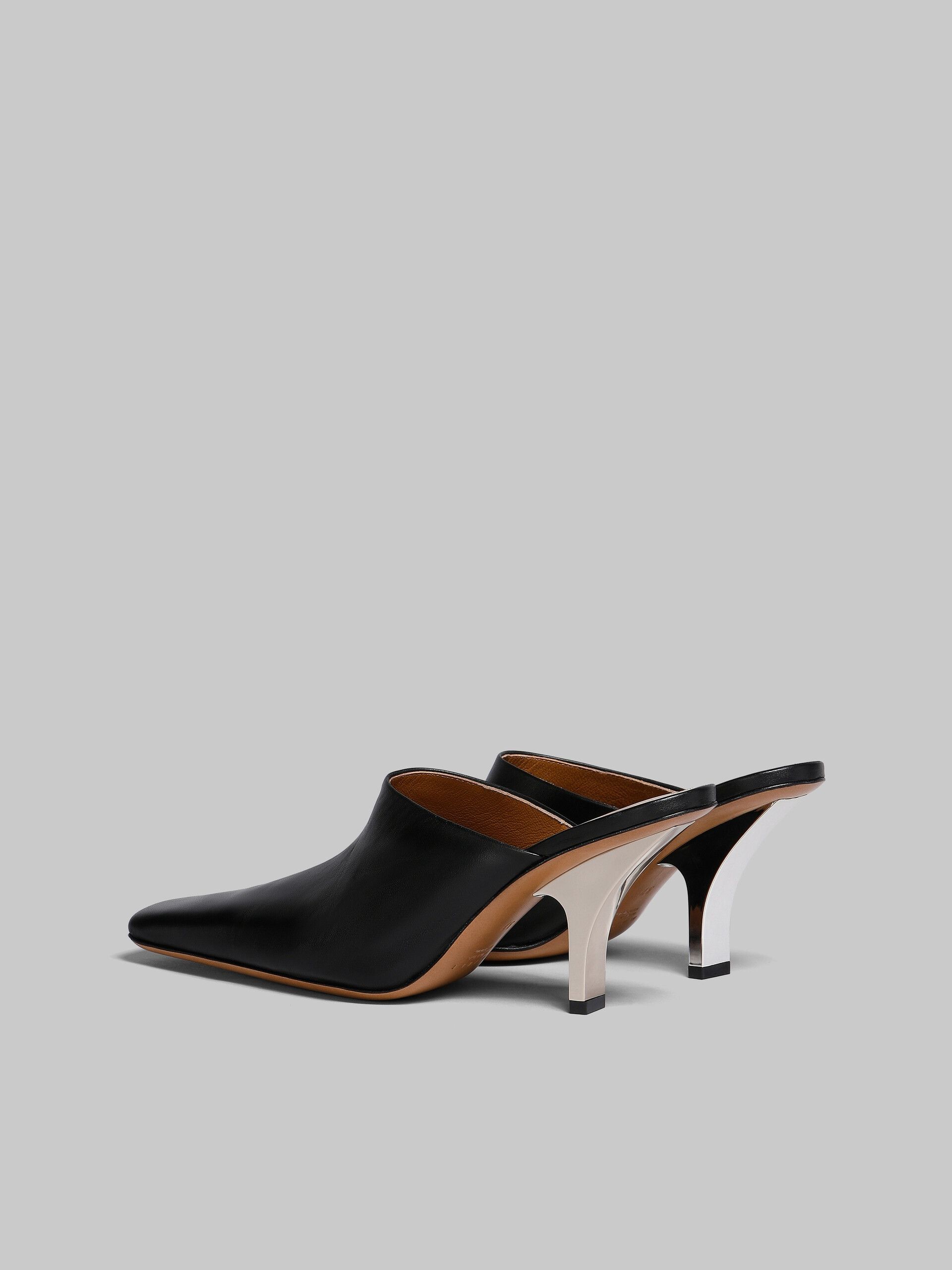 Marni o1w1db10824 Leather Heeled Mules in Black Size US 10 / IT 40 - 3 Thumbnail