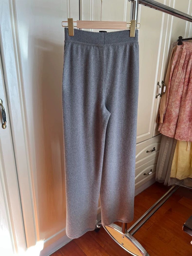 Loro Piana LORO PIANA Goat velvet jacquard wide leg pants Size 25" / US 0 / IT 36 - 2 Thumbnail