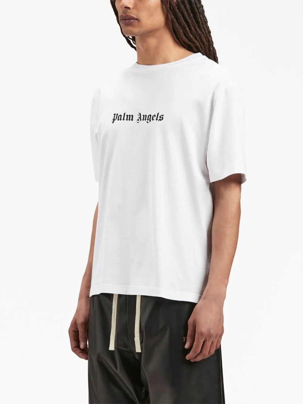 Palm Angels o1y0325 Logo Crewneck T-Shirt in White Size US S / EU 44-46 / 1 - 4 Thumbnail