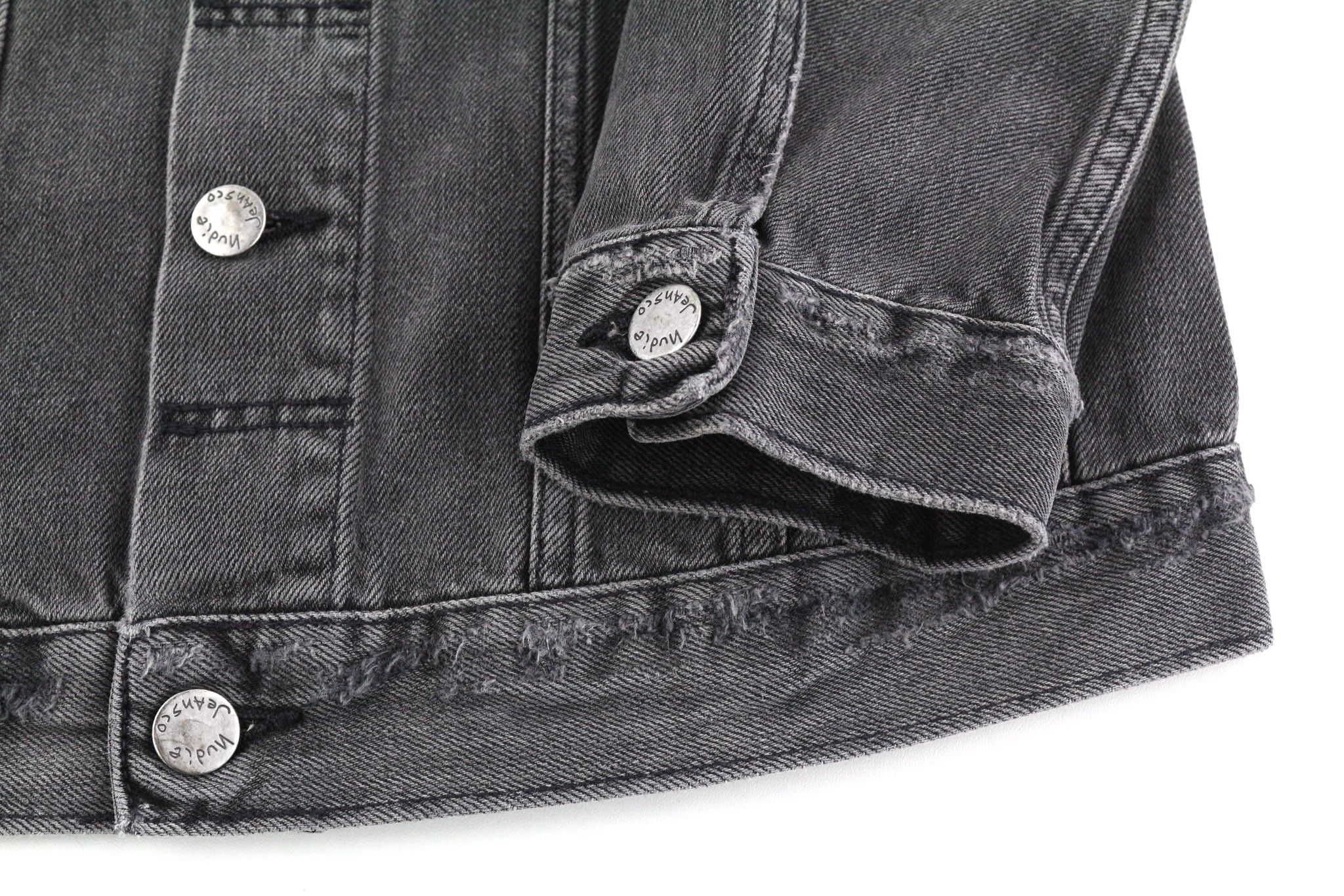 Nudie Jeans BILLY XS Shimmering Shist Denim Ripped Grey Jacket 82432 Size US XS / EU 42 / 0 - 5 Thumbnail