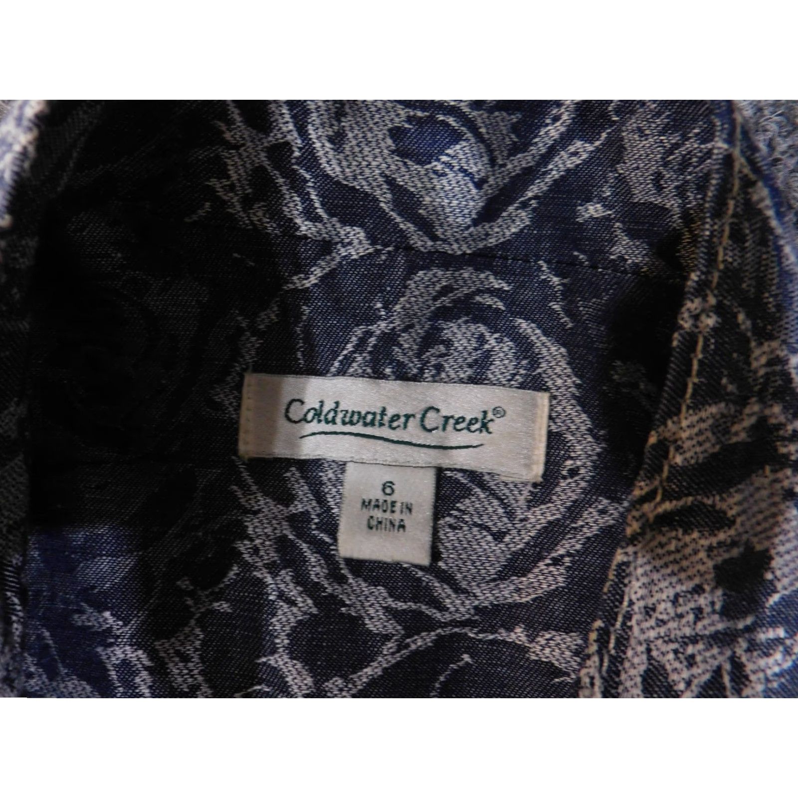 Coldwater Creek Coldwater Creek Blazer Womens 6 Blue Floral Linen Blend Button Front Jacket Size M / US 6-8 / IT 42-44 - 5 Thumbnail