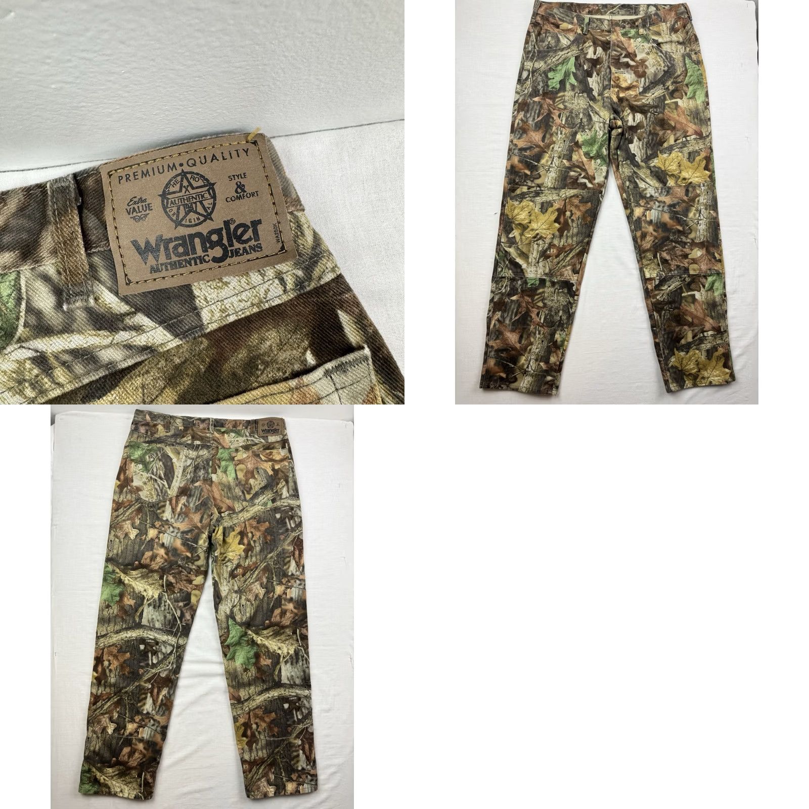Wrangler VINTAGE Wrangler Camo Double Knee Pants Men's 36x32 USA Camouflage Chino Workwear 90s Size US 36 / EU 52 - 10 Thumbnail