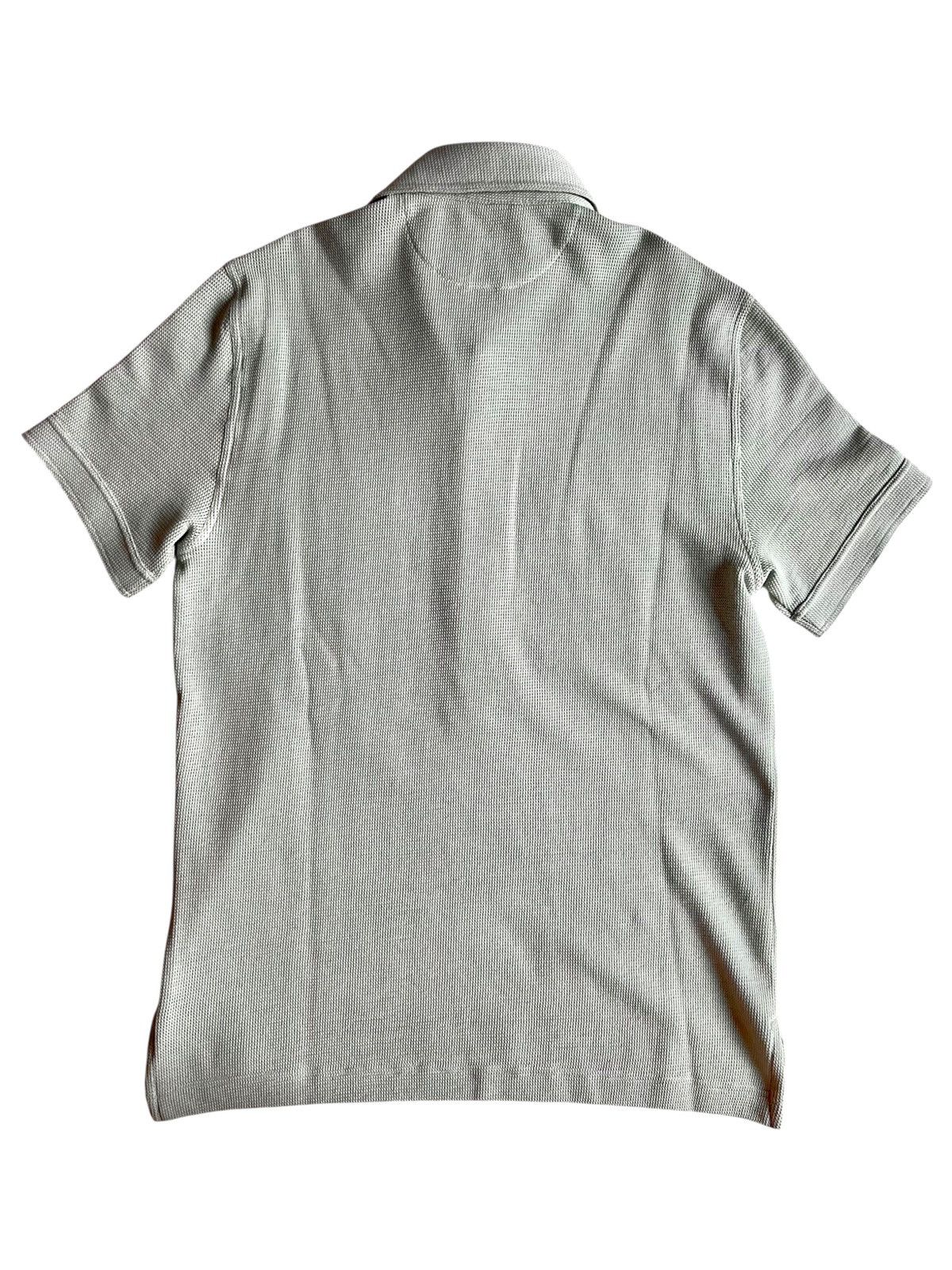 48 Tom Ford Polo Shirt light grey knit breath texture button