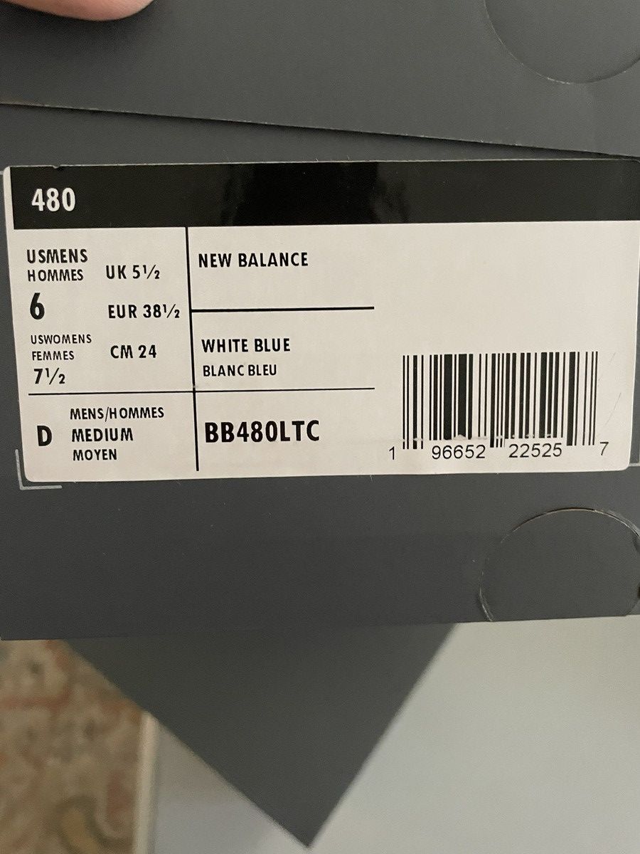 New Balance New Balance 480 UNC White Size 6 Men’s / 7.5 Women’s Size US 7.5 / IT 37.5 - 7 Thumbnail