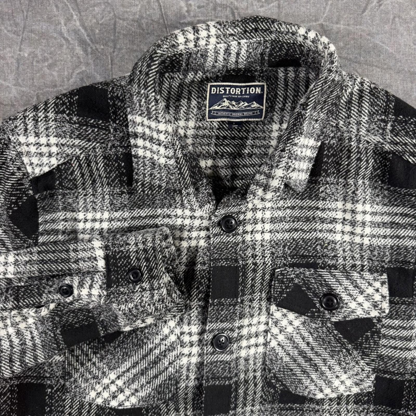 Other Distortion Jacket Men's L Black Button Up Flannel Size US L / EU 52-54 / 3 - 1 Thumbnail