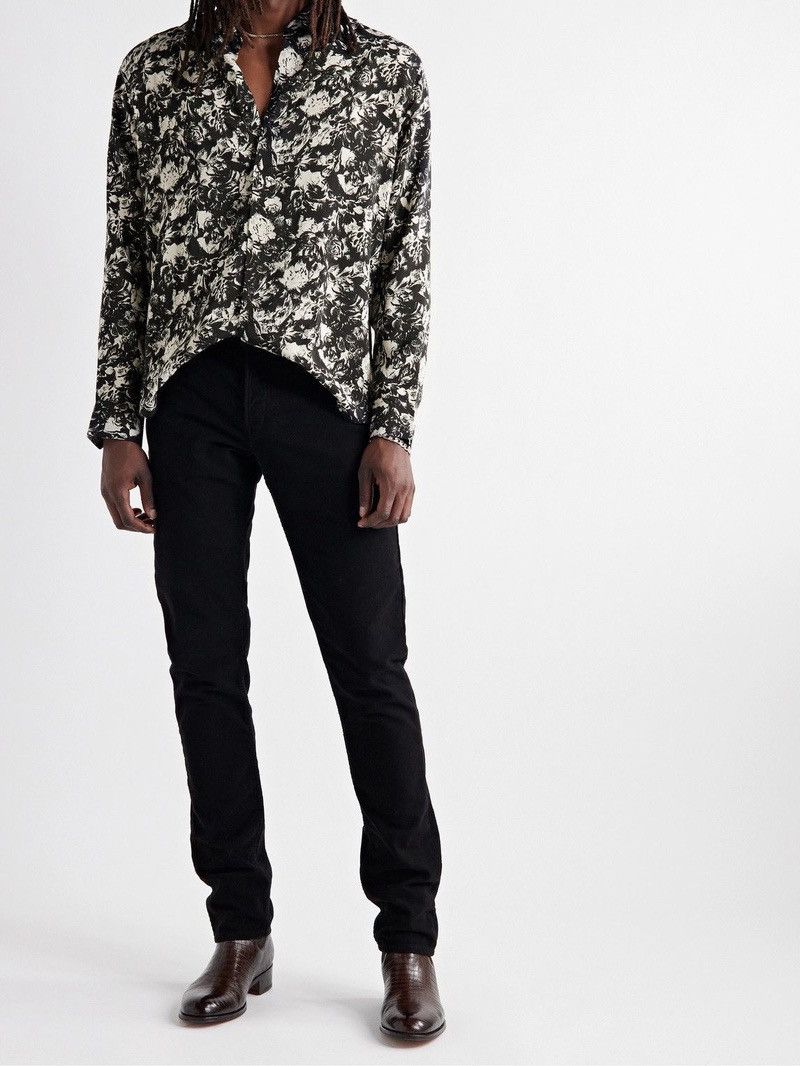 Saint Laurent Paris Saint Laurent Floral Silk Shirt Size US L / EU 52-54 / 3 - 1 Thumbnail