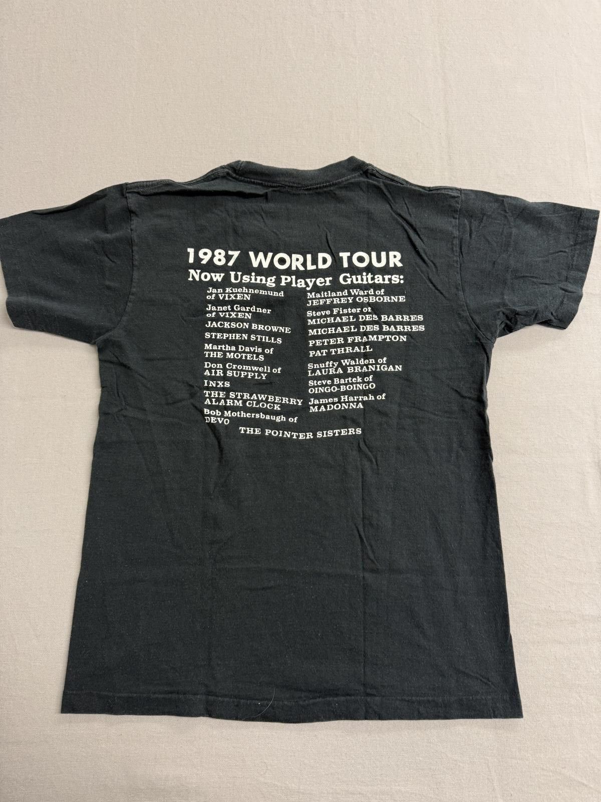 Anvil Vintage Player Guitars Promo T-shirt 1987 Musician List - M Size US M / EU 48-50 / 2 - 2 Thumbnail