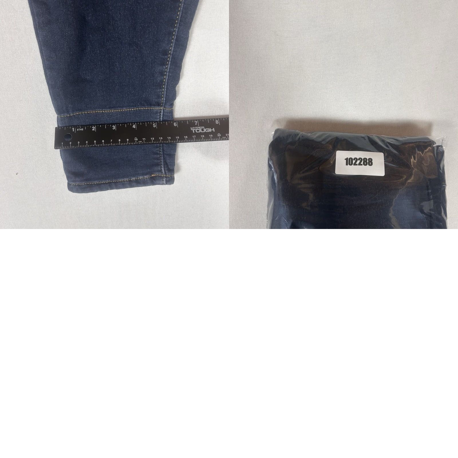 Vintage Maurices M Jeans Womens M-Reg Mid Rise Plaid Cuffs Skinny Jeans Blue Denim Size 32" / US 10 / IT 46 - 9 Thumbnail