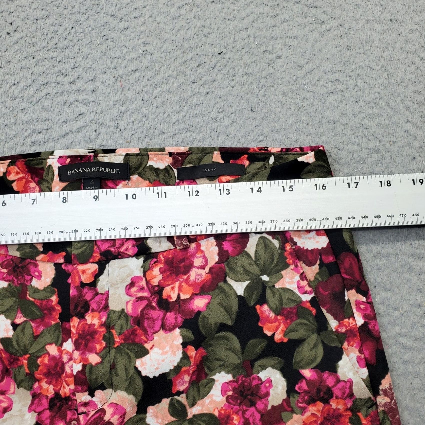 Banana Republic Banana Republic Avery Pants Womens 4 Multi Floral Boho Slash Pocket Straight Leg Pants Womens Size 4 Multicolor Floral Size 27" / US 4 / IT 40 - 6 Thumbnail