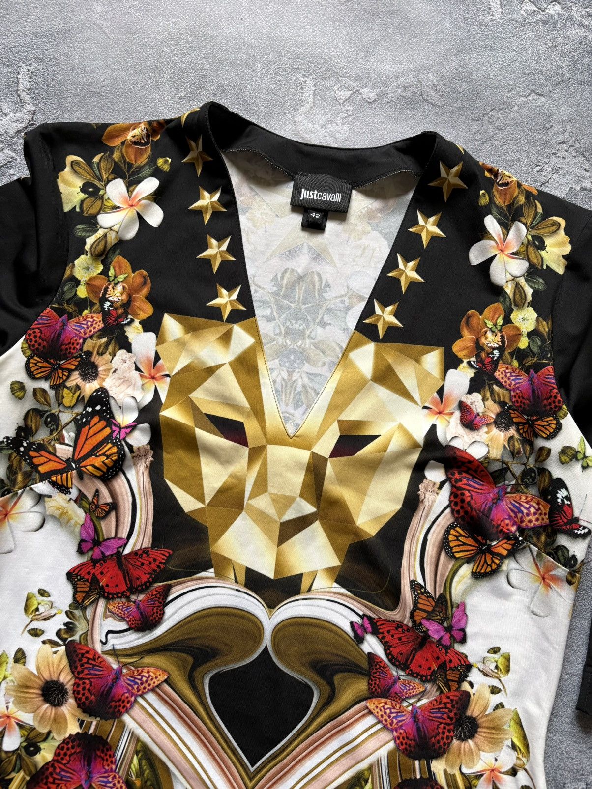 Just Cavalli Just Cavalli Luxury Multicolour Butterfly Star Pattern Dress Size M / US 6-8 / IT 42-44 - 6 Thumbnail
