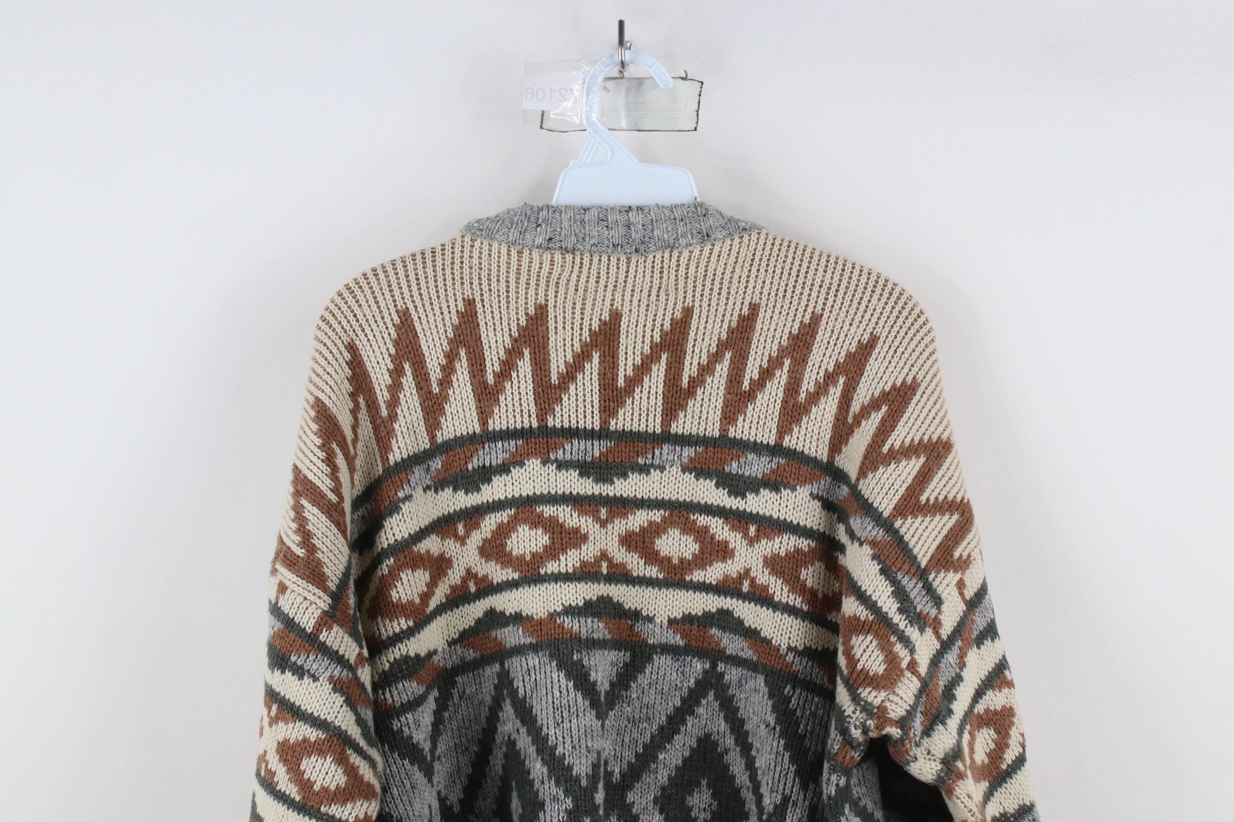 Vintage Vintage 90s Streetwear Wool Blend Fair Isle Crewneck Sweater Size L / US 10 / IT 46 - 8 Thumbnail