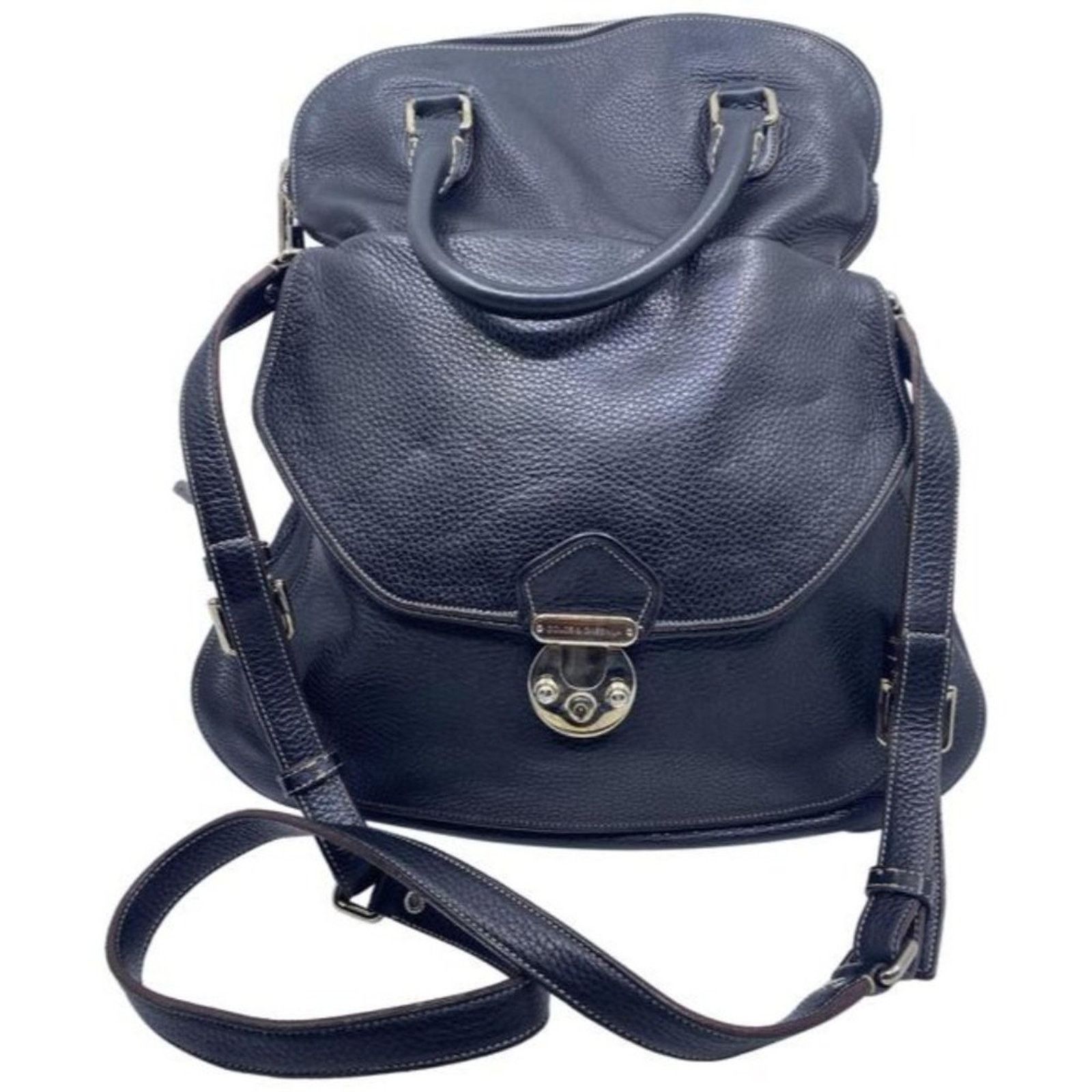 Dolce & Gabbana Dolce And Gabbana Miss Catch Fold Over Leather Cross Body Size ONE SIZE - 1 Thumbnail