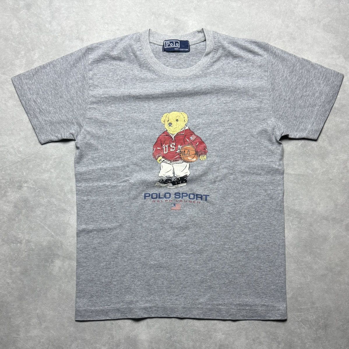 Polo Ralph Lauren Vintage Polo Bear Polo Sport Basketball T Shirt Size US S / EU 44-46 / 1 - 1 Thumbnail