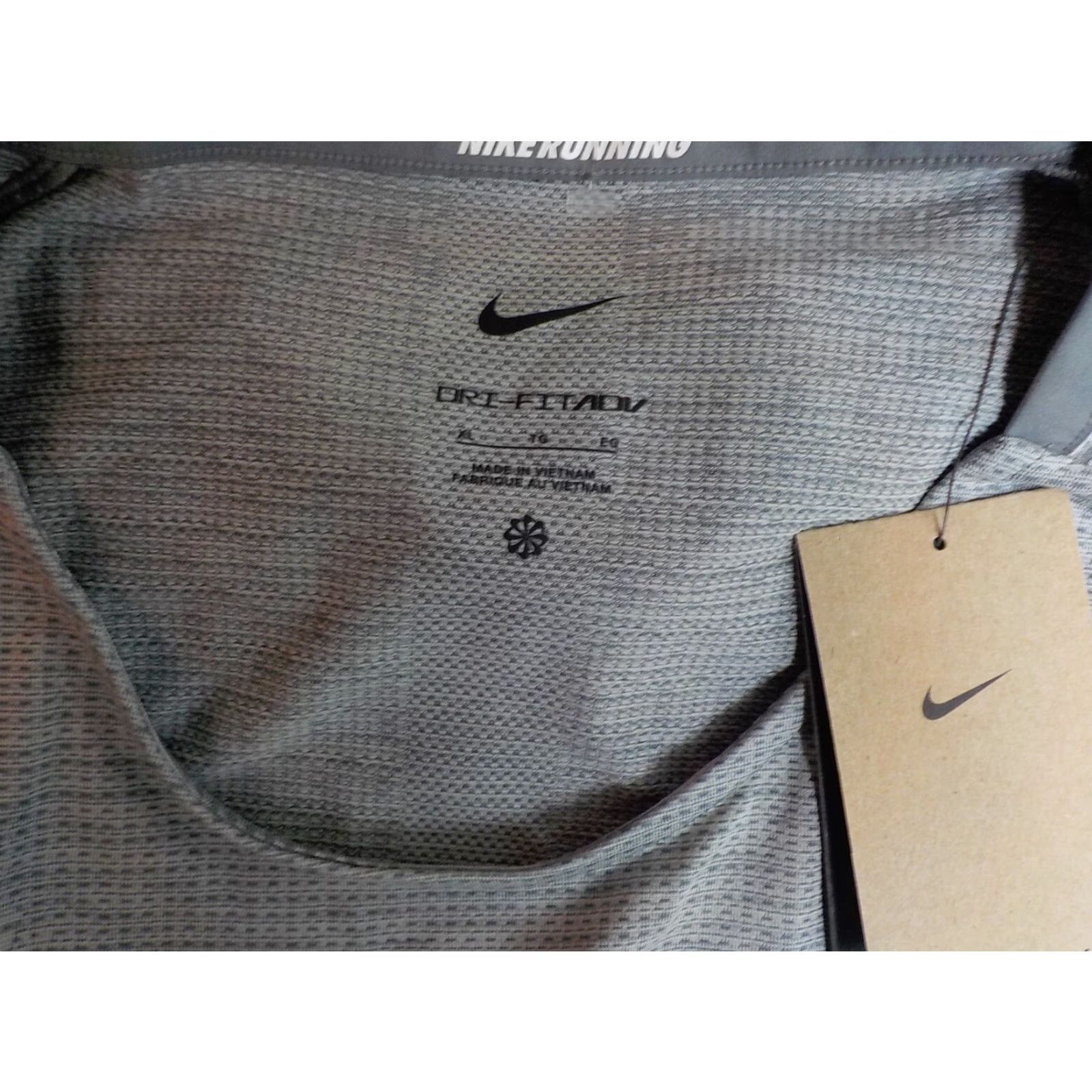 Nike NIKE RUNNING Dri-FIT ADV Short Sleeve Pullover T Shirt Gray XL NWT Mens Shirt Size US XL / EU 56 / 4 - 6 Thumbnail