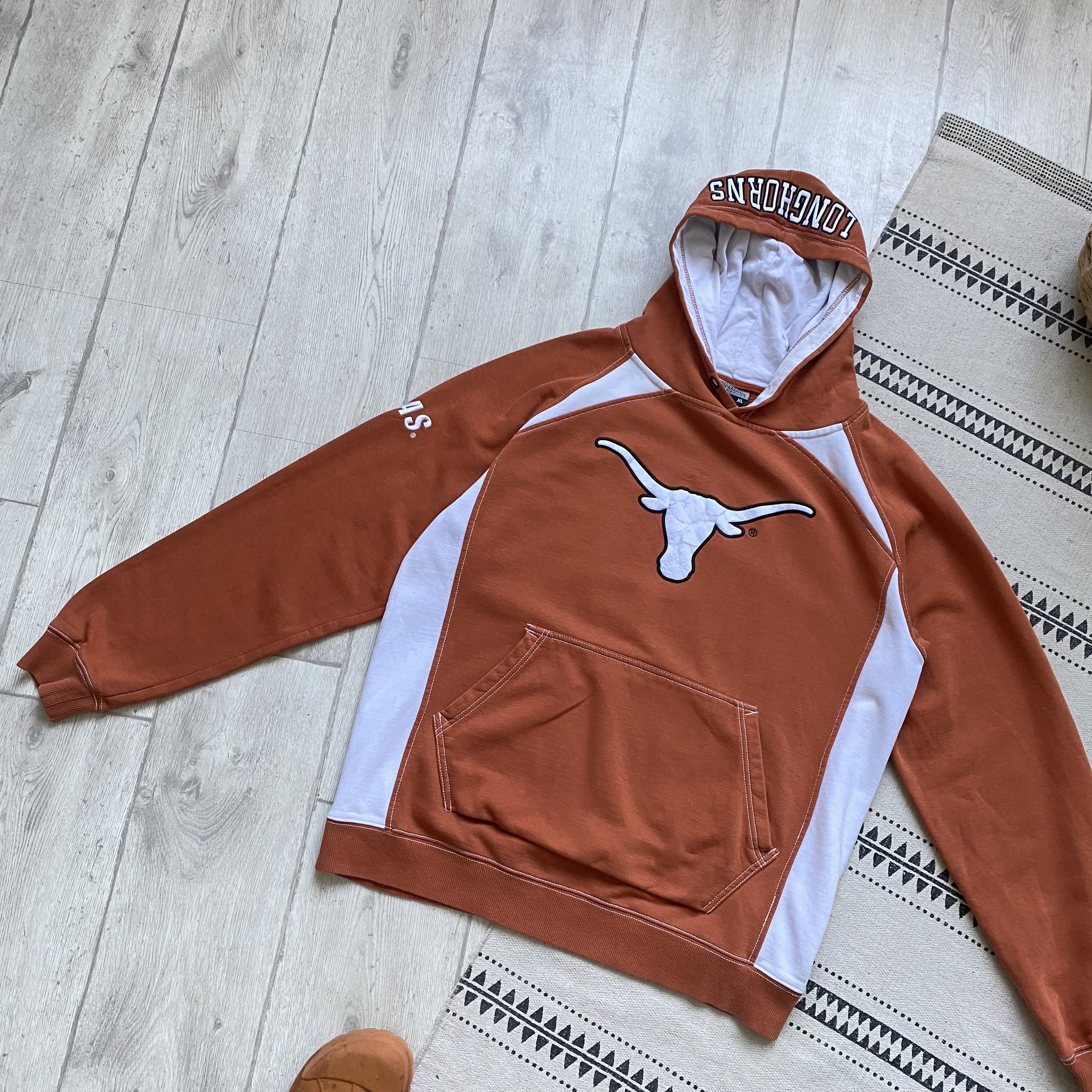 Hanes Vintage NCAA Texas longhorns hoodie center logo Size US XL / EU 56 / 4 - 9 Thumbnail
