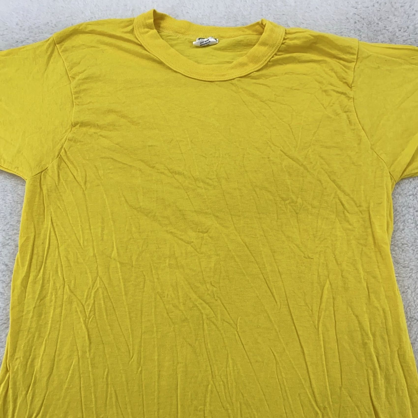 Vintage VINTAGE You’re Tops T-Shirt XS Yellow Crew Neck Short Sleeve Cotton 80s 90s Retro Classic Basic Mens Size US XS / EU 42 / 0 - 2 Thumbnail
