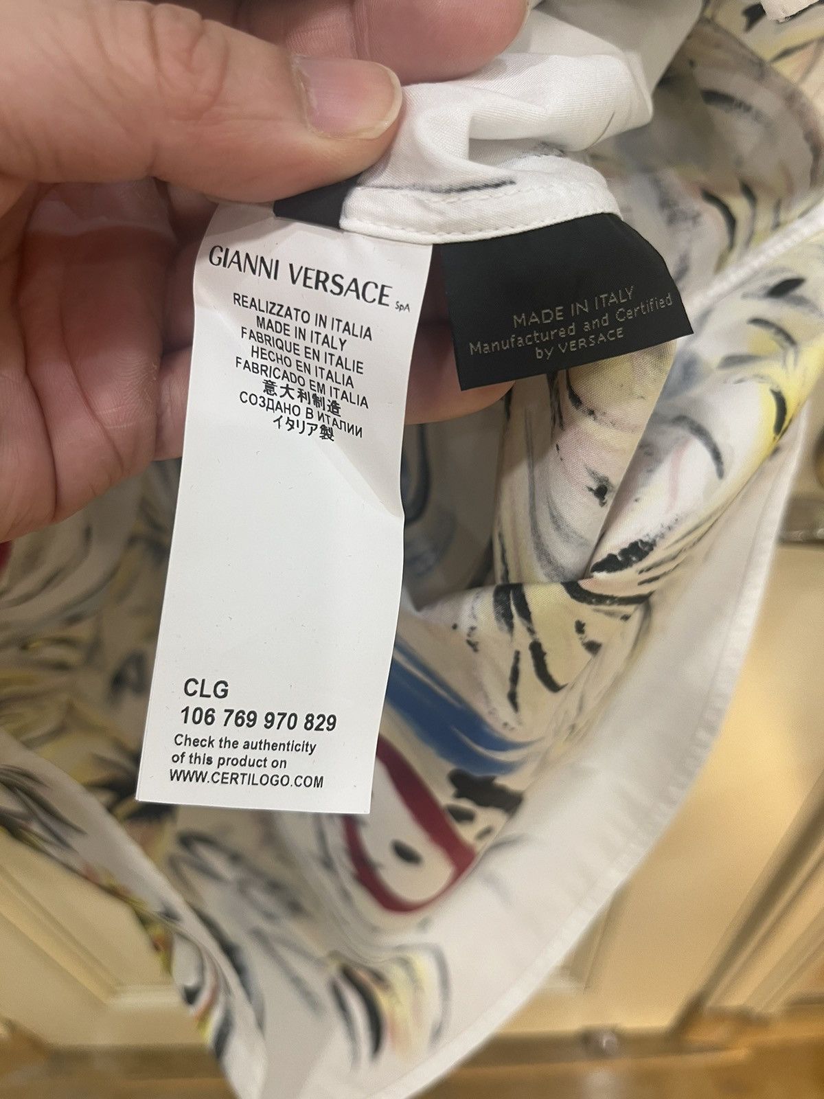 Versace artwork print shirt collar size 40 Size US M / EU 48-50 / 2 - 11 Thumbnail