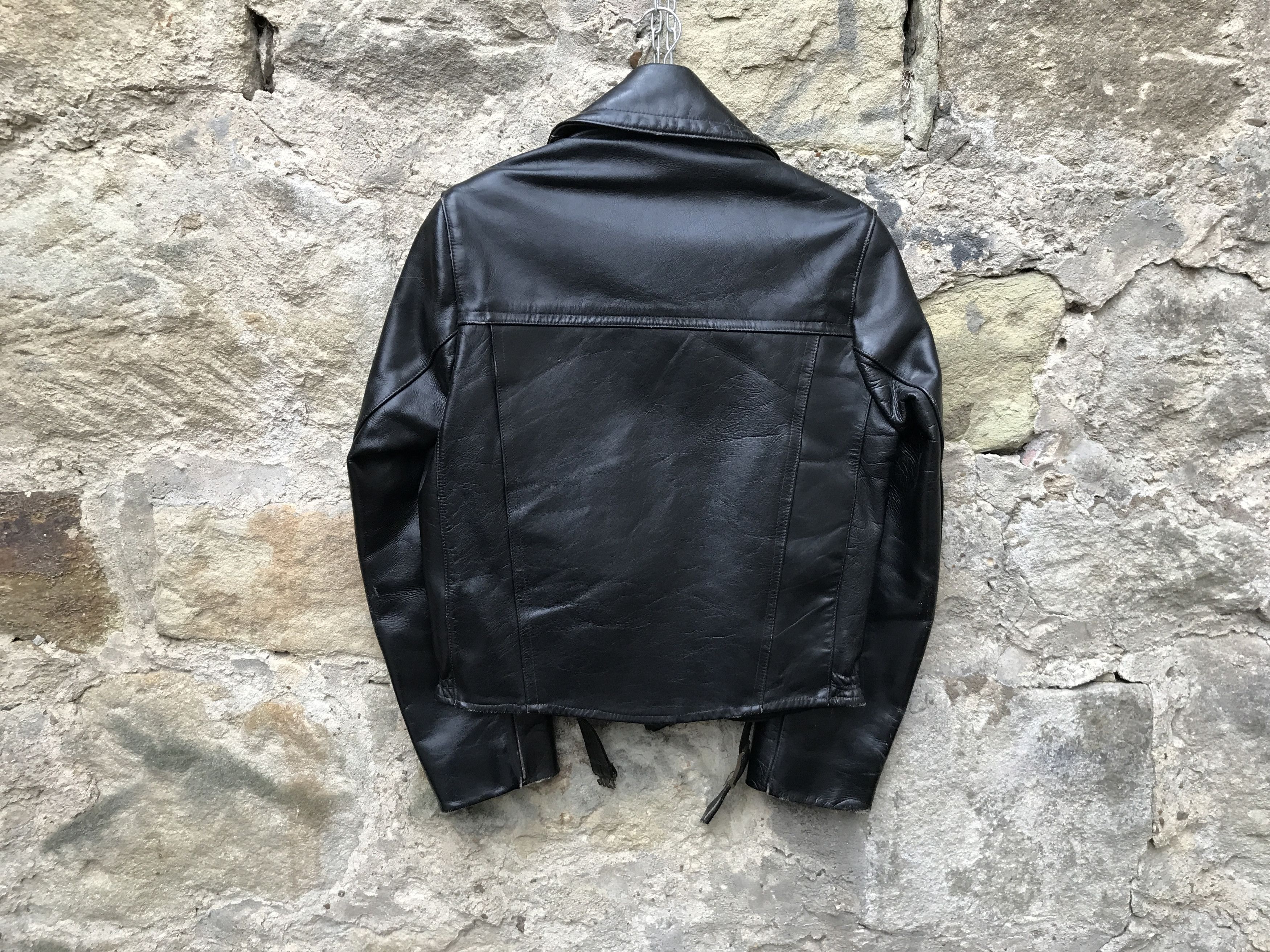 Vintage Very Rare Vintage 40s Horsehide Motorcycle Leather Jacket Size US M / EU 48-50 / 2 - 10 Thumbnail