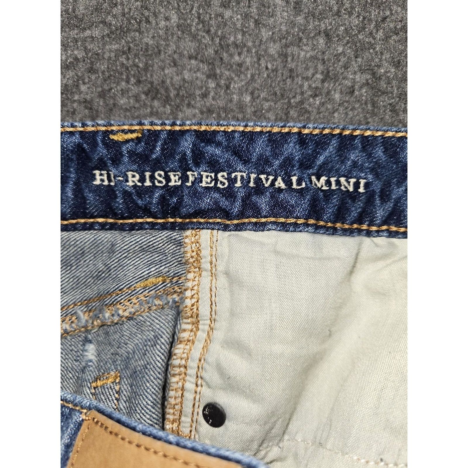 American Eagle Outfitters American Eagle Skirt Womens 2 Denim Hi-Rise Festival Mini Distressed Raw Hem Size 26" / US 2 / IT 38 - 3 Thumbnail
