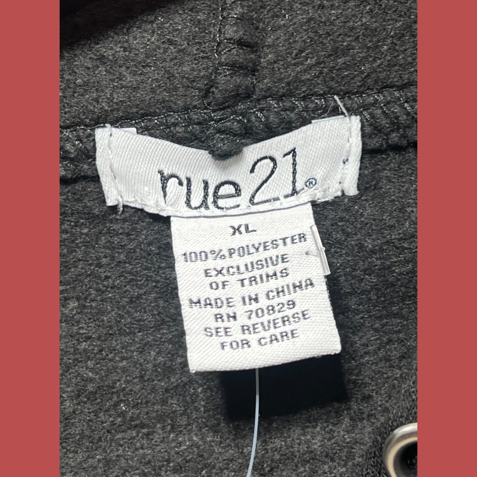 rue21 Rue 21 - Women's Long Sleeve Hooded Sweatshirt - Black - Ext Size XL / US 12-14 / IT 48-50 - 9 Thumbnail