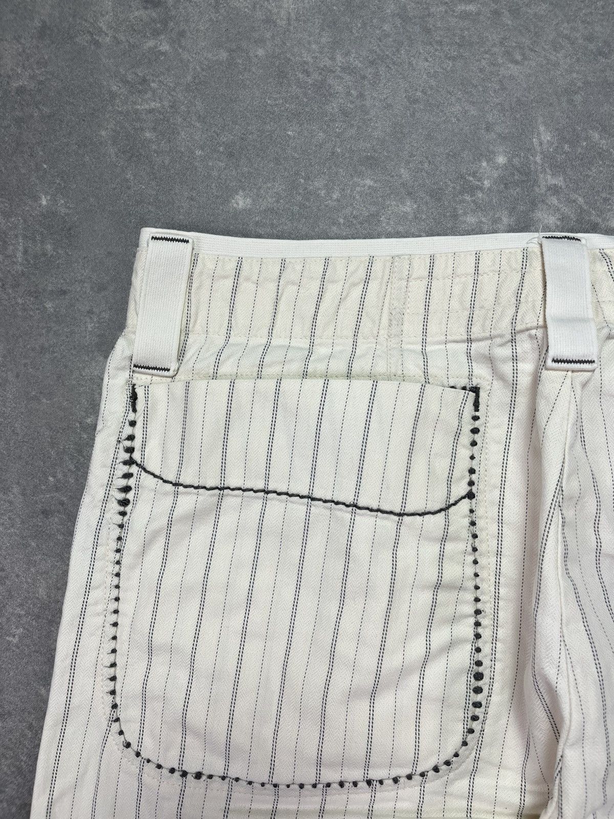 Marithe + Francois Girbaud 00s Marithe + Francois Girbaud Striped Loose Shorts 30 Size 30" / US 8 / IT 44 - 14 Thumbnail