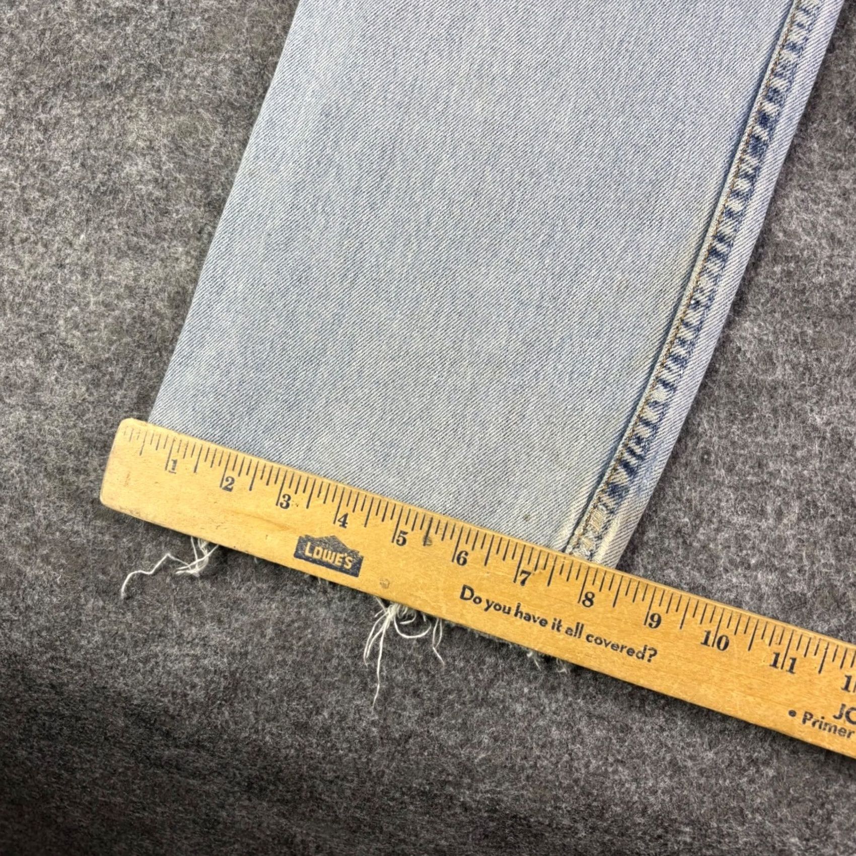 Levi's Levis 505 Regular Fit Distressed Light Wash Jeans Mens 30x30 Vintage Denim Size US 30 / EU 46 - 3 Thumbnail