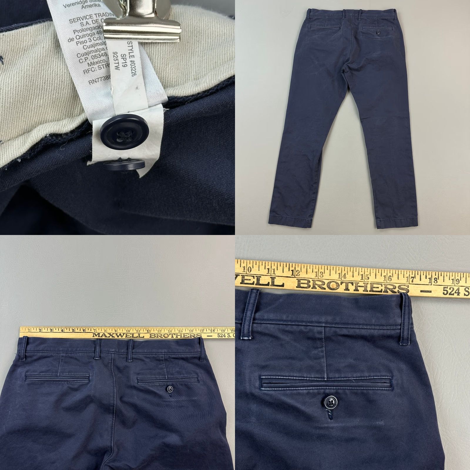 J.Crew J.CREW 484 Slim Fit Chino Pants Mens 33x30 34x30 Navy Blue Oarsman Casual Size US 33 - 9 Thumbnail