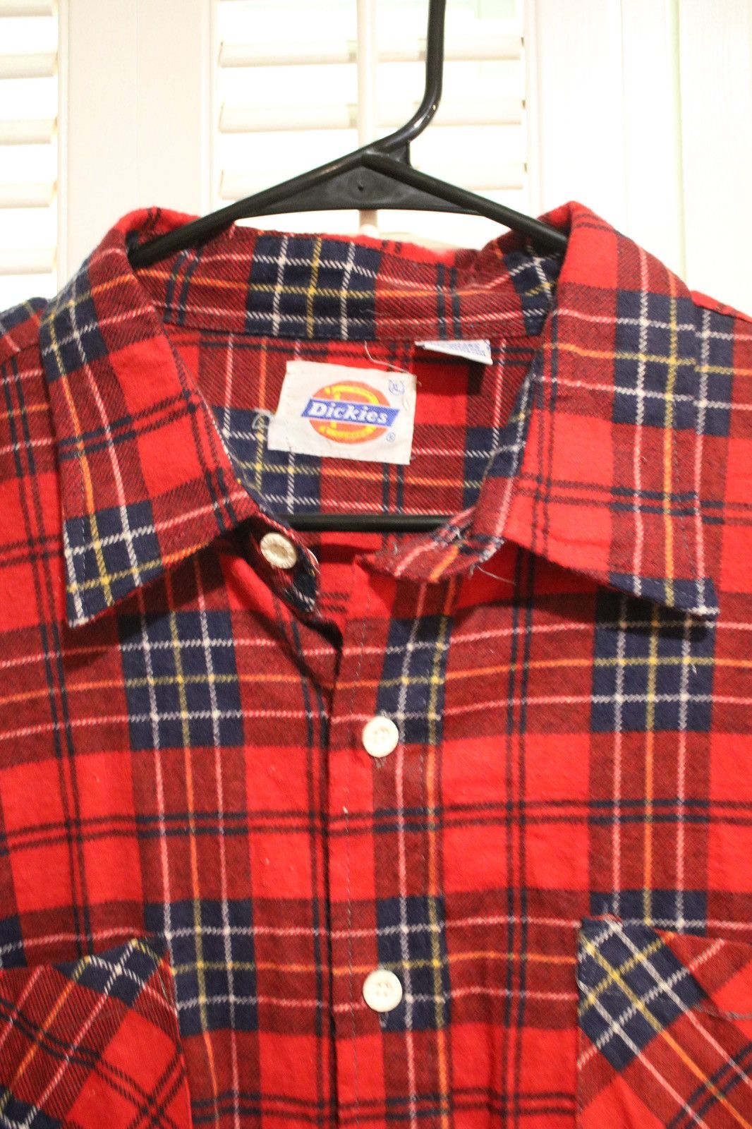 Dickies Deadstock Dickies Red Plaid Flannel Shirt XL Real Vintage Size US XL / EU 56 / 4 - 2 Thumbnail