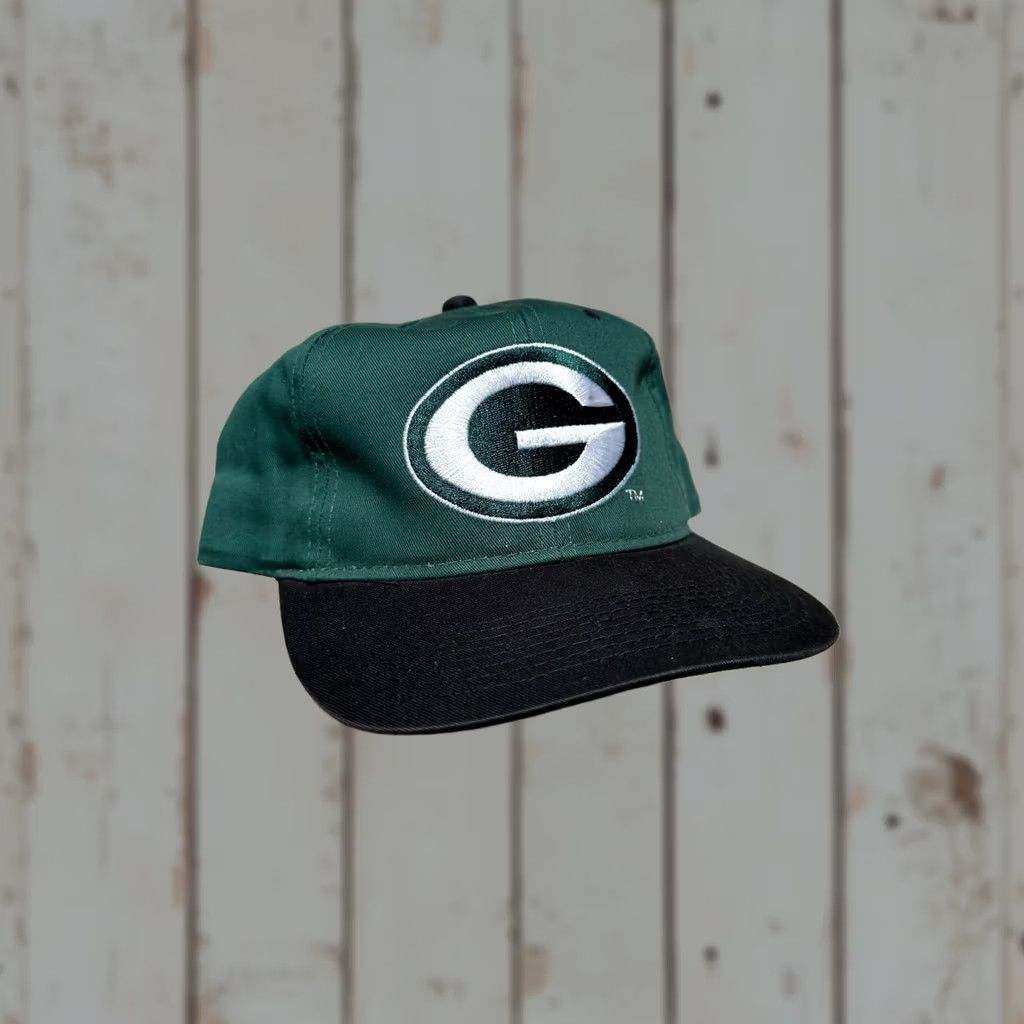 Sports Specialties VINTAGE Sports Specialties Green Bay Packers Plain Logo Snapback Cap Hat Mens Adjustable Green Size ONE SIZE - 1 Thumbnail