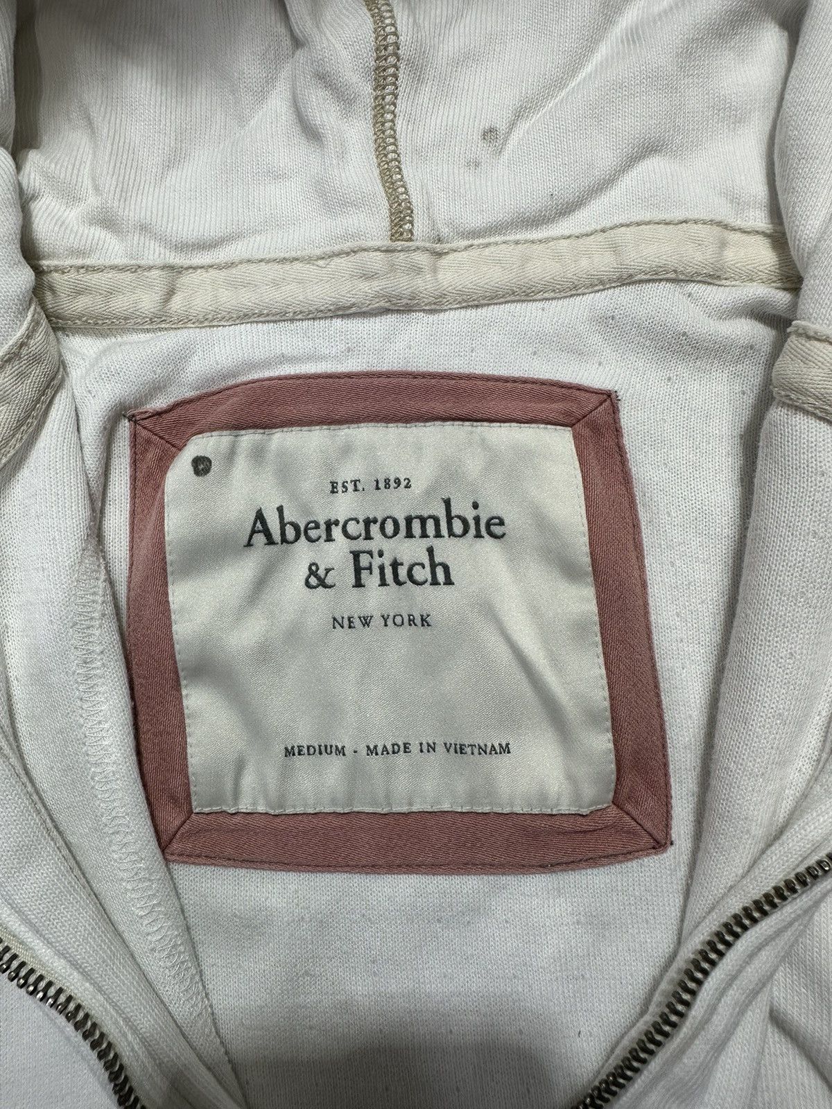 Abercrombie & Fitch 90s DISTRESSED OUTER SEAM ABERCROMBIE ZIP HOODIE LGB STYLE Size S / US 4 / IT 40 - 8 Thumbnail