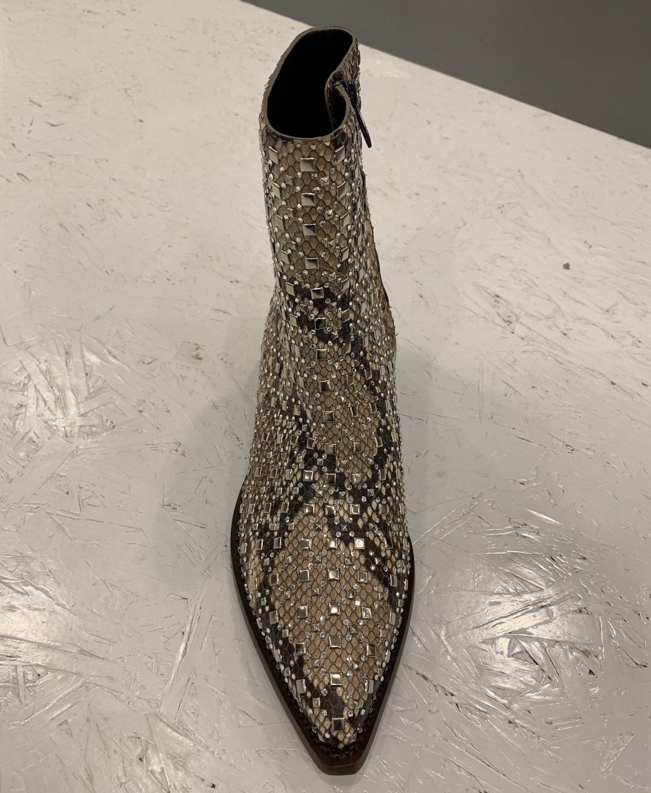 Celine $10.5K🔥Leon Zipped Boots in shiny Phyton Stids and Crystals Size US 10 / EU 43 - 2 Thumbnail