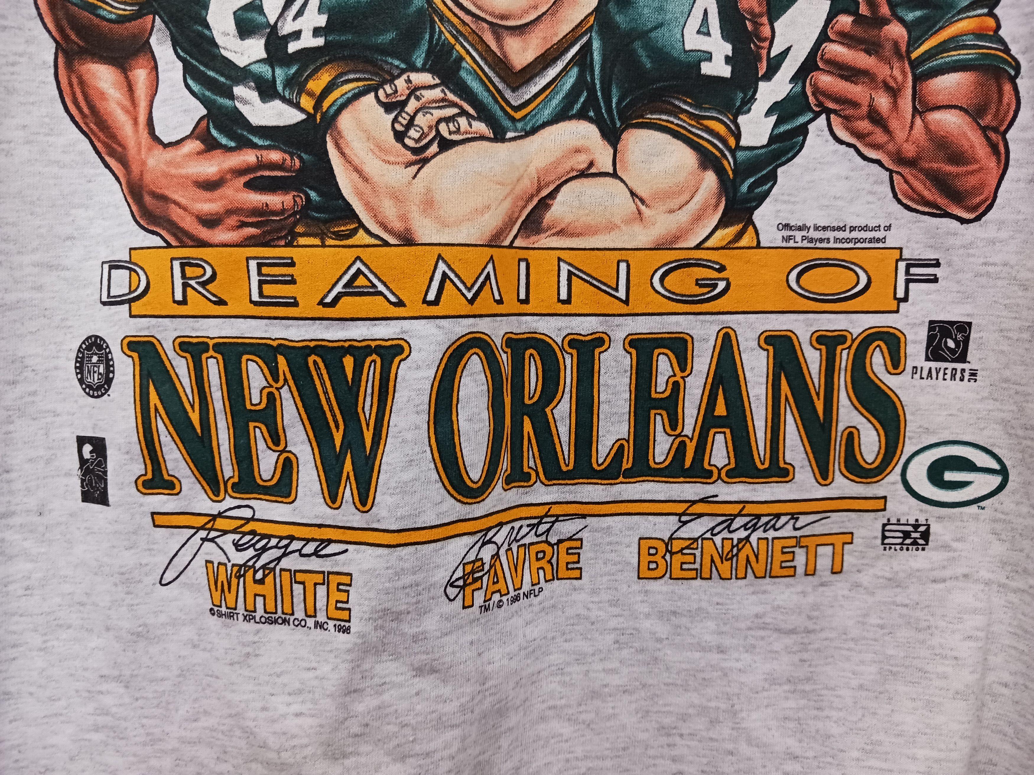 Vintage Super Bowl XXXI "Dreaming Of New Orleans" 97 Caricature Tee Size US XL / EU 56 / 4 - 4 Thumbnail
