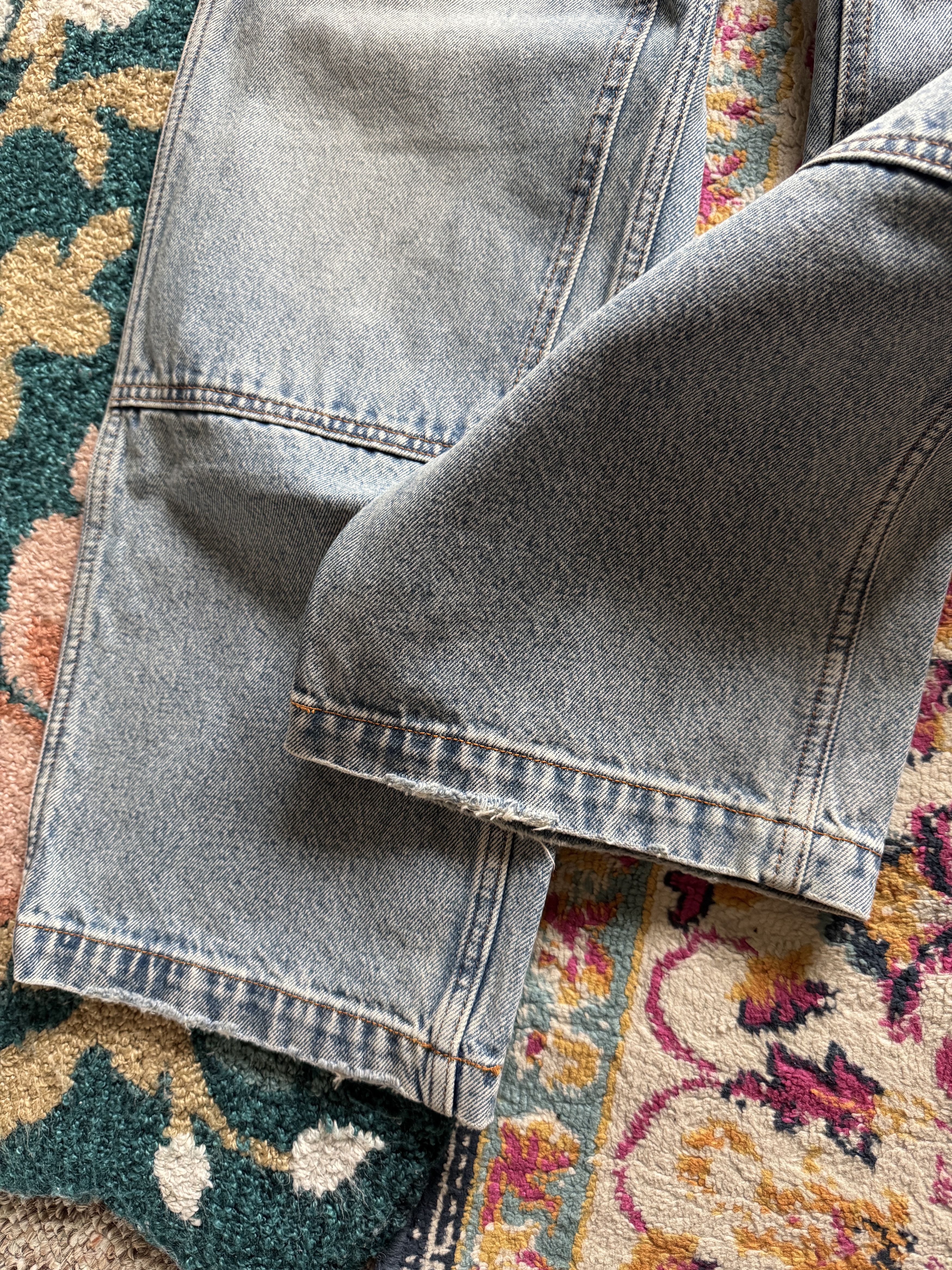 Abercrombie & Fitch Double Knee Carpenter / Painter Jeans - Y2K Light Wash Size US 33 - 8 Thumbnail