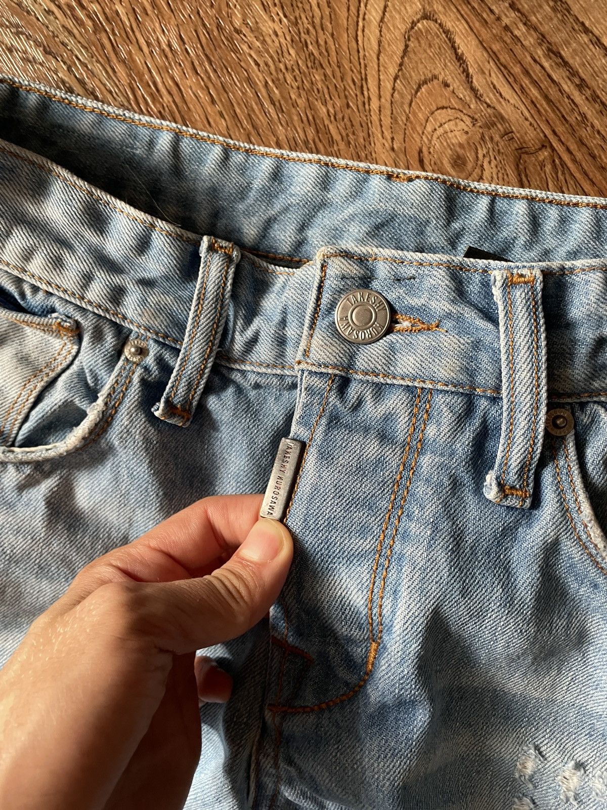 Japanese Brand Takeshy Kurosawa distressed patches Selvedge Denim Jeans Size US 30 / EU 46 - 4 Thumbnail