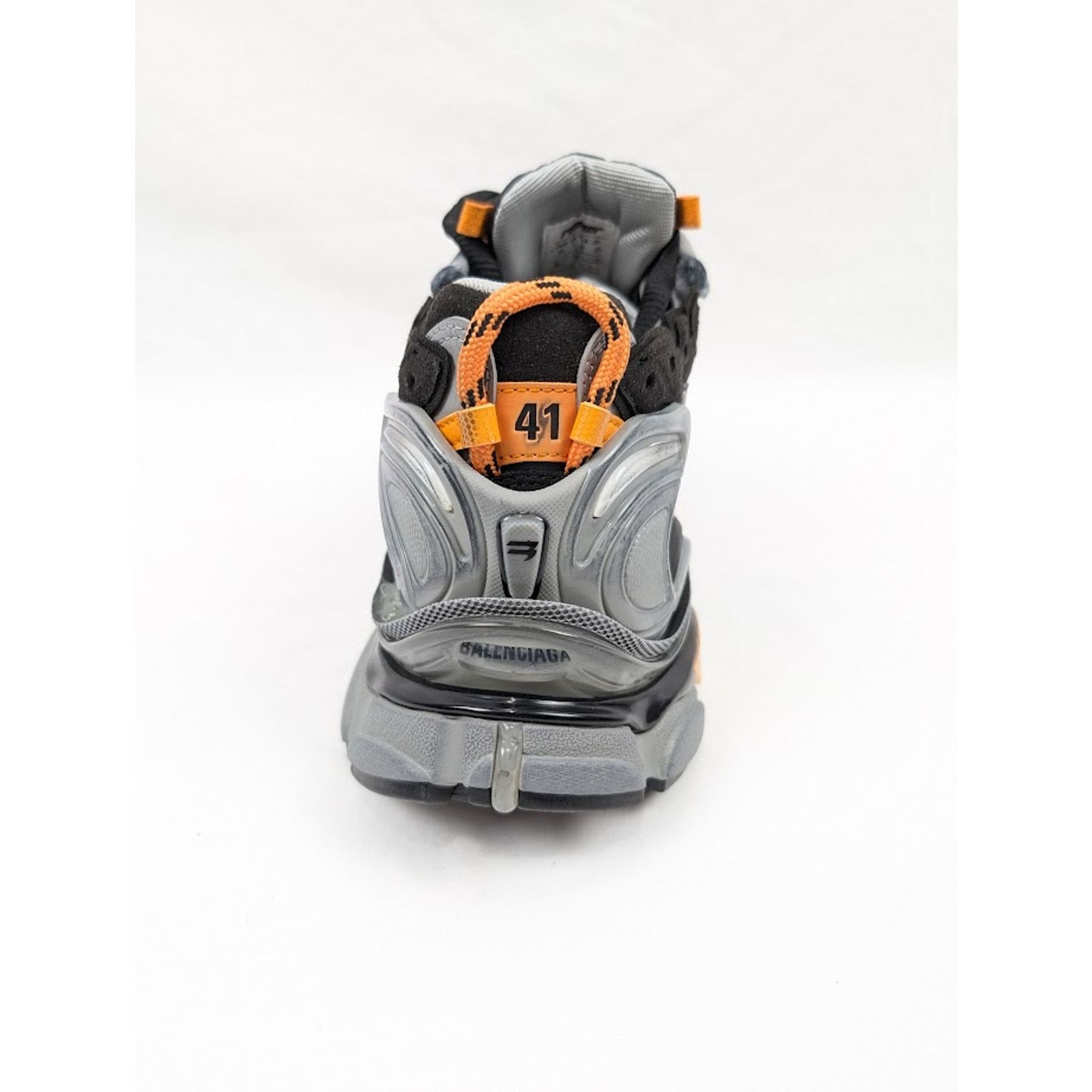 Balenciaga o1rshd1 Nylon Suede Runners in Black/Grey/Fluo Orange Size US 9 / EU 42 - 12 Thumbnail