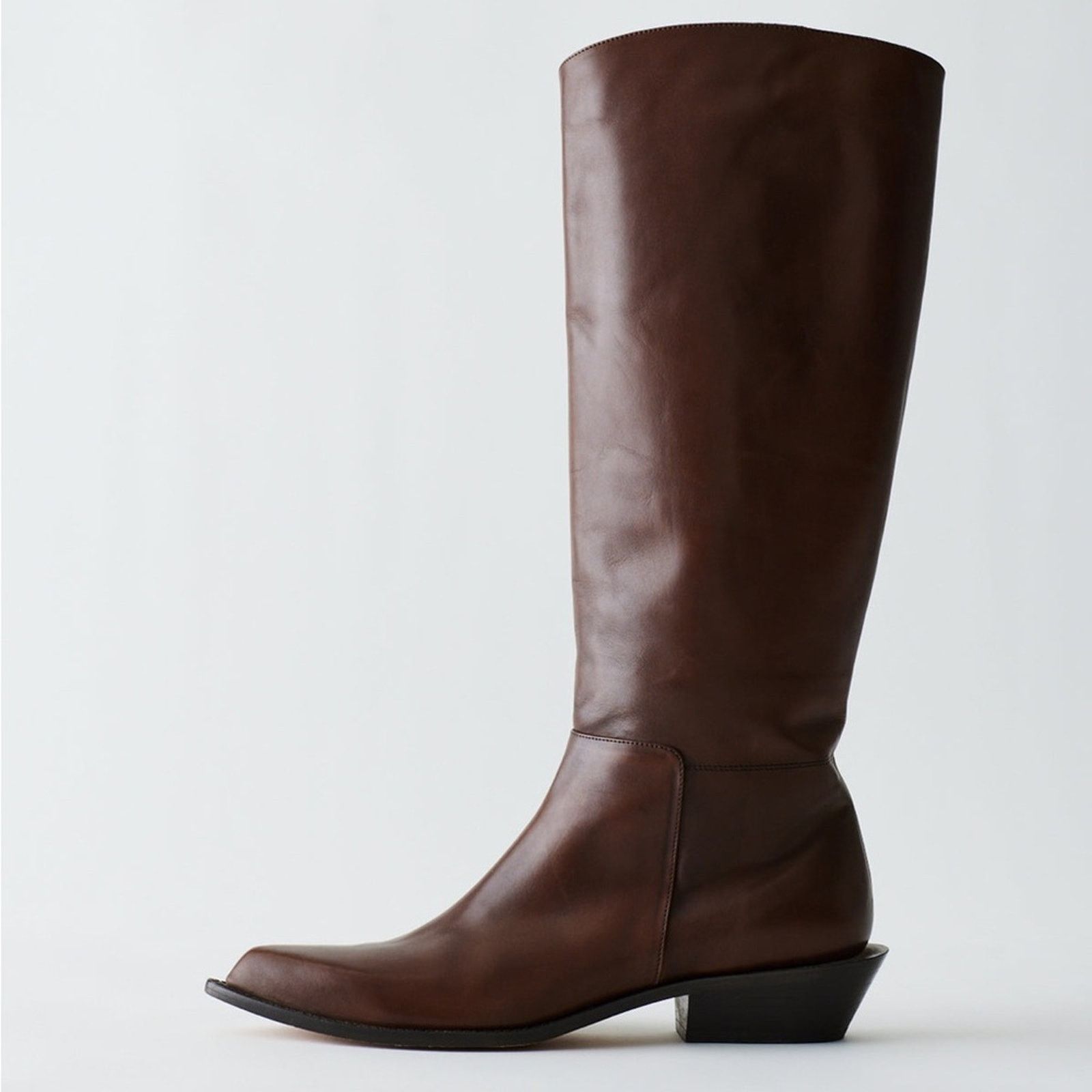 Tibi Tibi Wax Calf Leather Dean Boot Brown 39.5 SOLD OUT $995 box Size US 9.5 / IT 39.5 - 2 Thumbnail