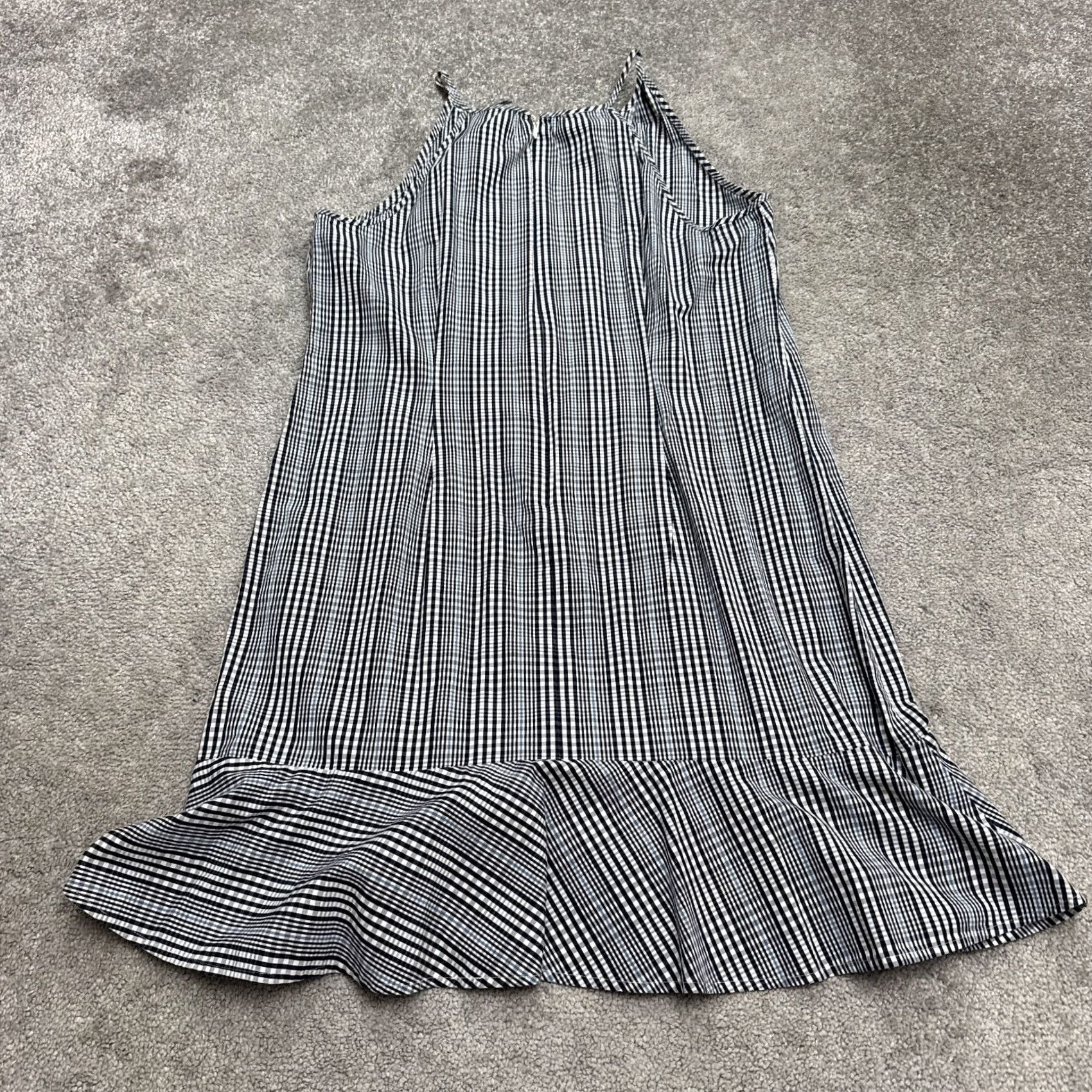 J.Crew J.Crew Gingham Ruffle Flounce Halter Mini Dress Women 10 Blue White Plaid Cotton Size L / US 10 / IT 46 - 2 Thumbnail